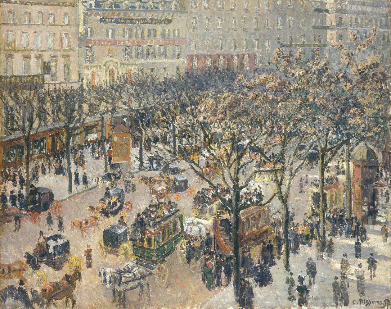 Boulevard des Italiens, Mattina, Luce del sole da Camille Jacob Pissarro