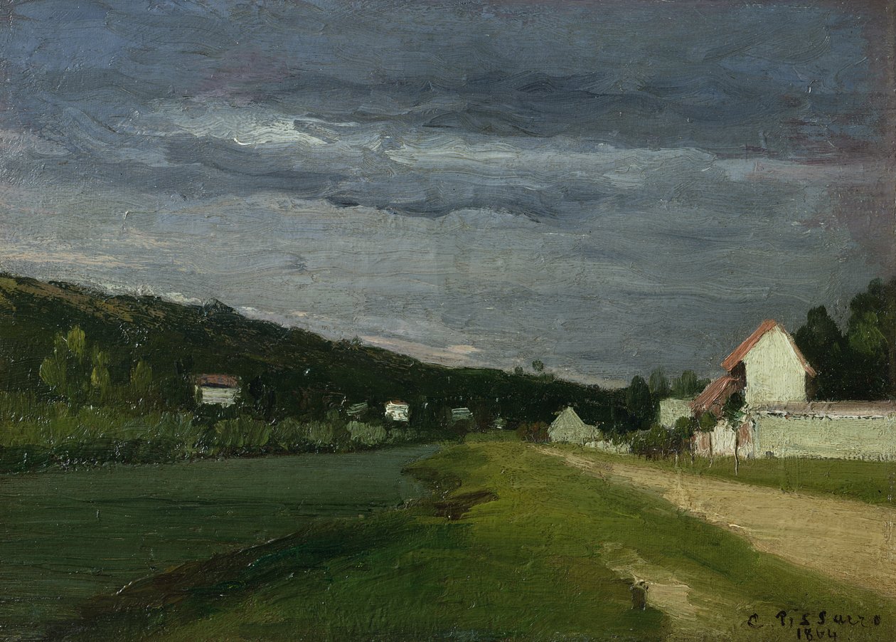 Paesaggio con cielo tempestoso, 1864 da Camille Jacob Pissarro