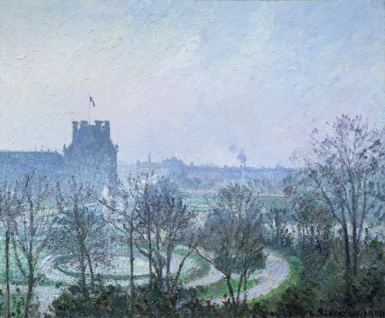 Gelo bianco, Jardin des Tuileries, 1900 da Camille Jacob Pissarro