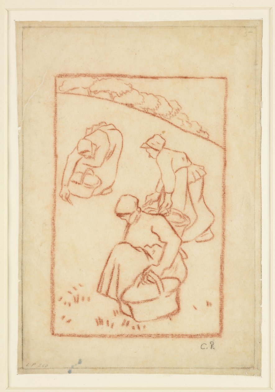Studio compositivo per "Donne che diserbano l