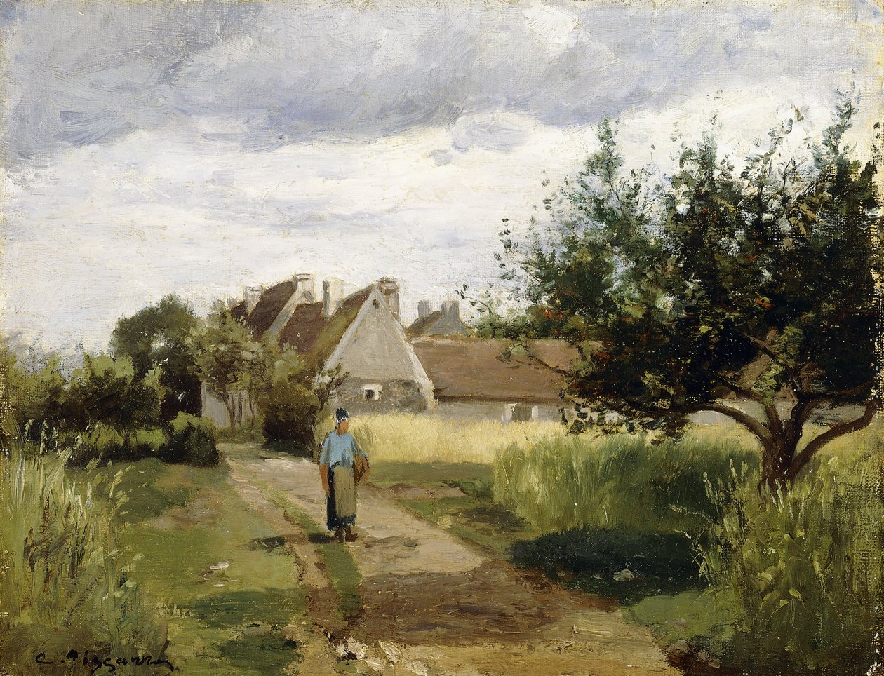 Ingresso di un villaggio da Camille Jacob Pissarro