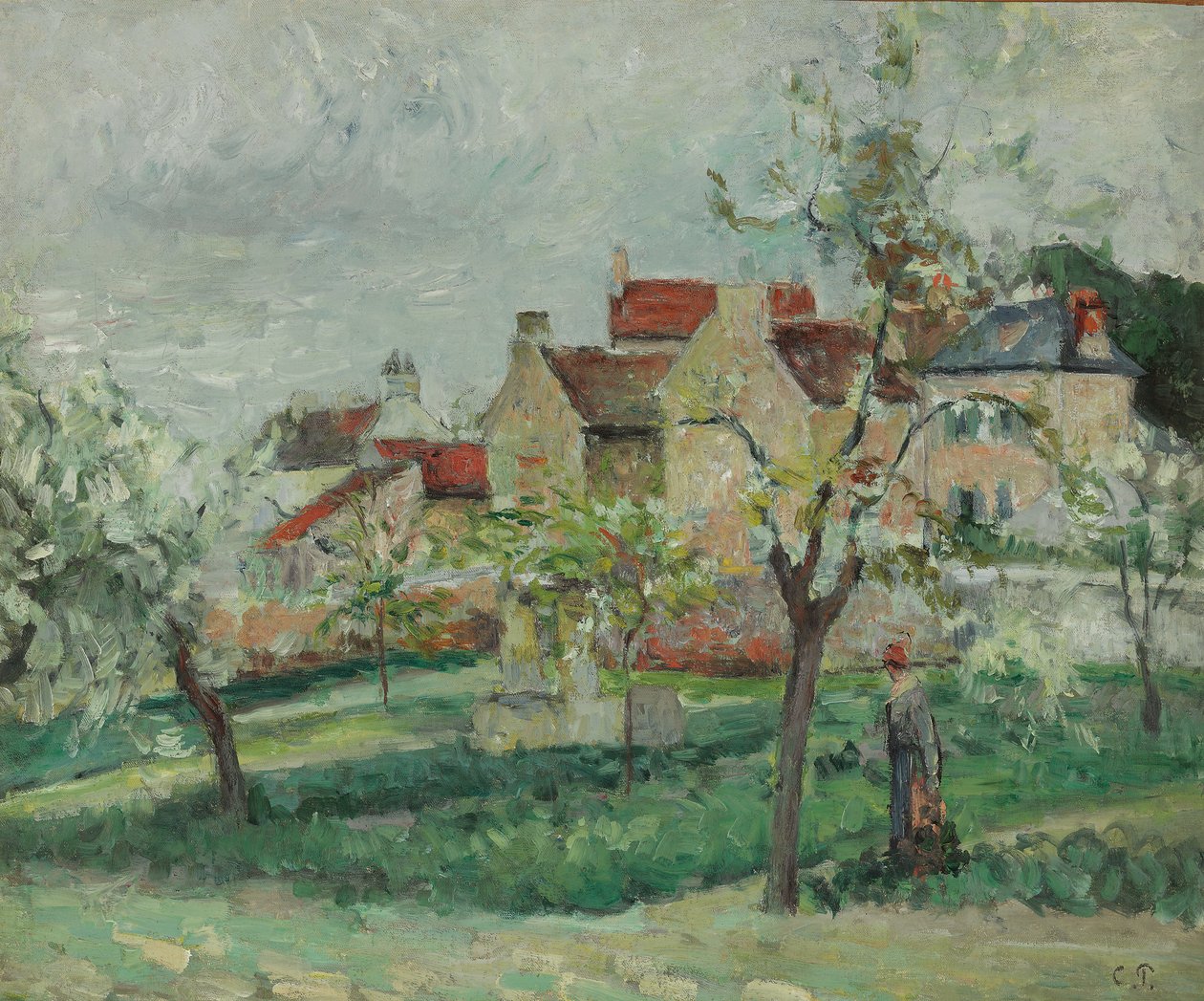 Pruni in fiore, Pontoise da Camille Jacob Pissarro