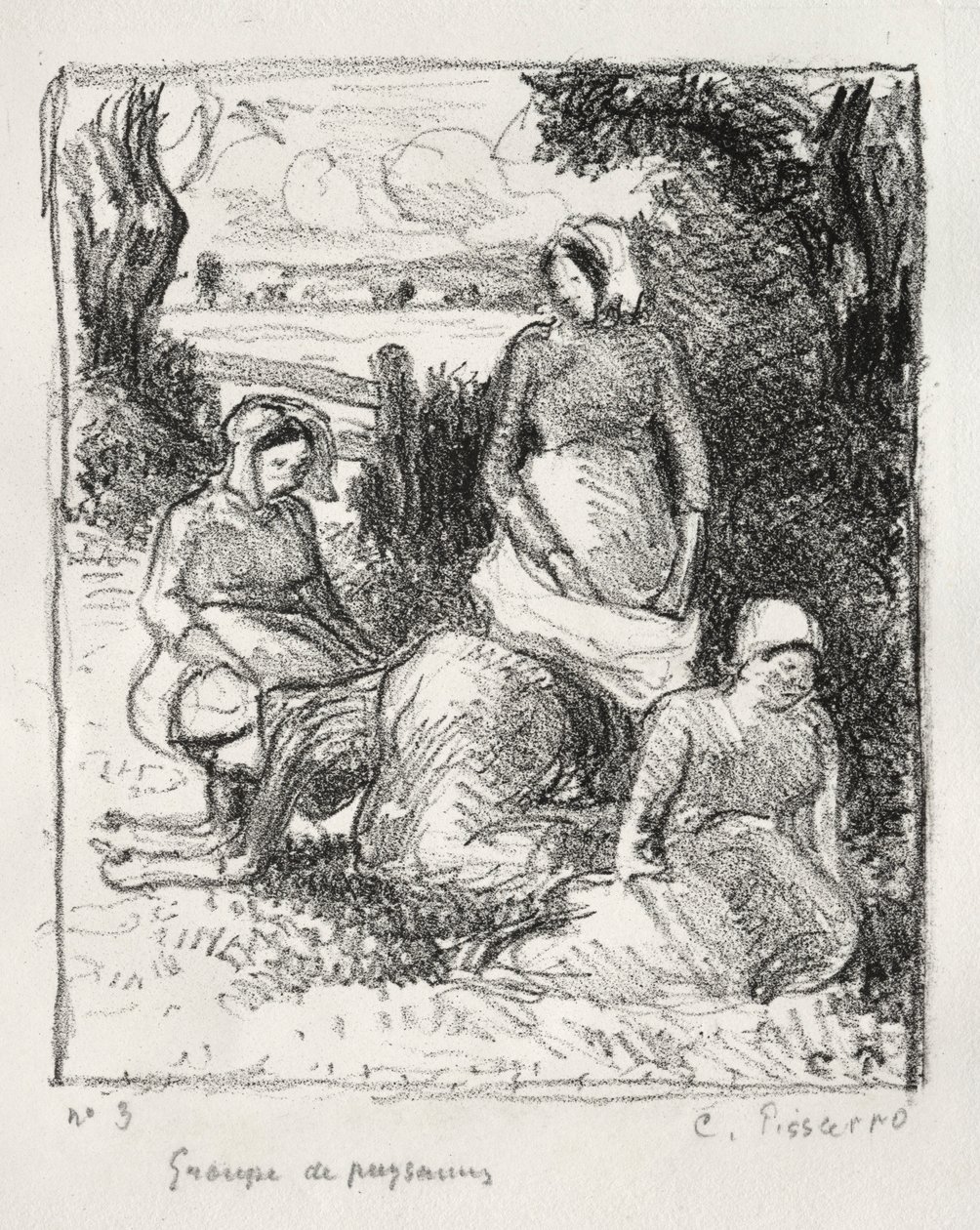 Gruppo di contadini, c. 1896 da Camille Jacob Pissarro