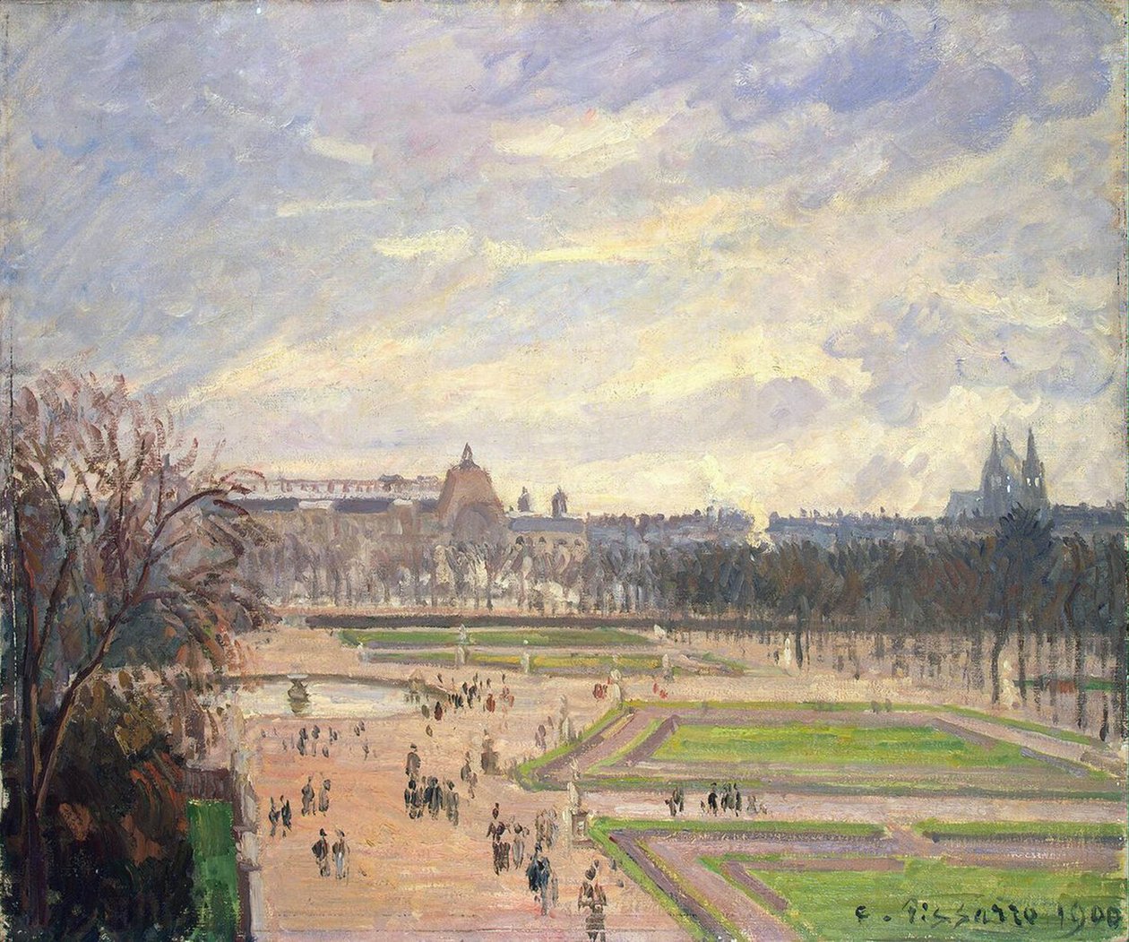 Il giardino delle Tuileries. Dipinto di Camille Pissaro (1830-1903), olio su tela da Camille Jacob Pissarro