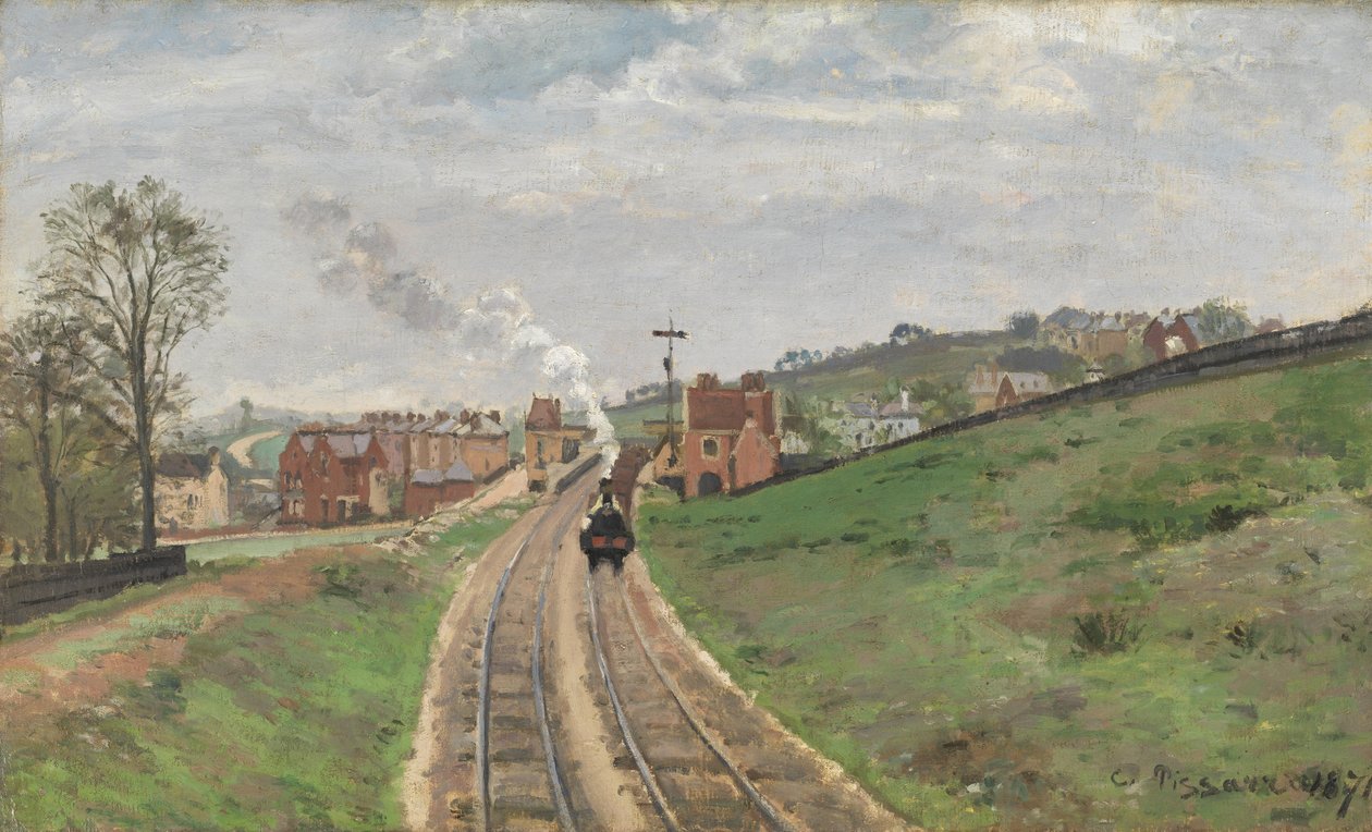 Stazione di Lordship Lane, Dulwich, 1871 da Camille Jacob Pissarro
