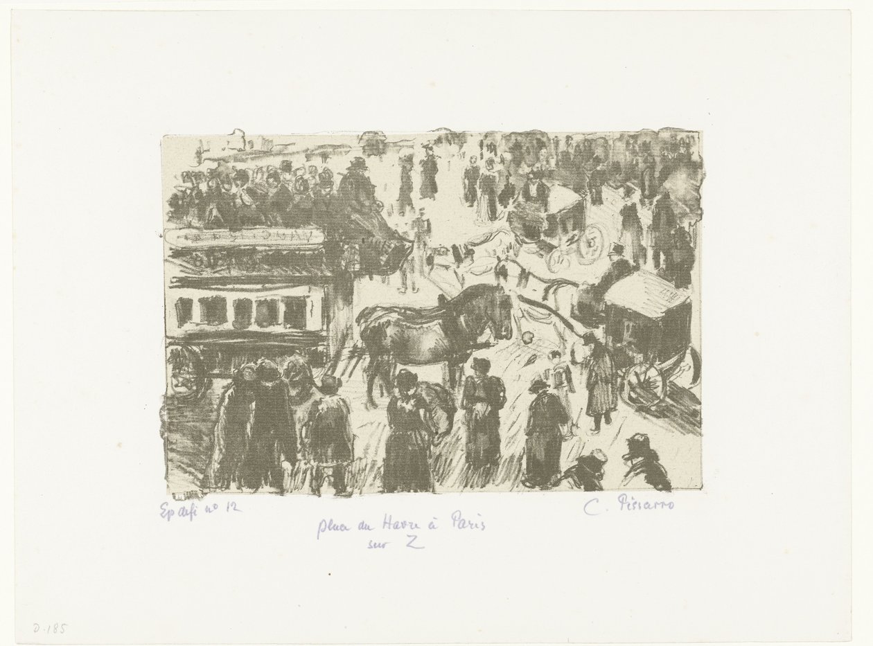 Place du Havre a Parigi da Camille Jacob Pissarro