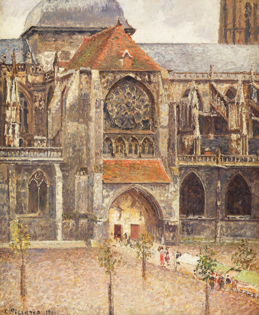 Portale della Chiesa di Saint-Jaques a Dieppe, 1901 da Camille Jacob Pissarro