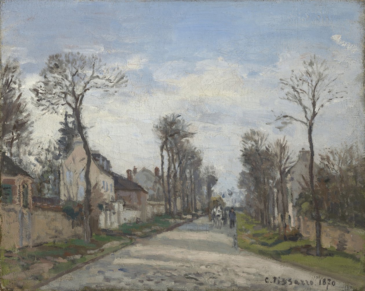 Route de Versailles, Louveciennes, 1870 da Camille Jacob Pissarro