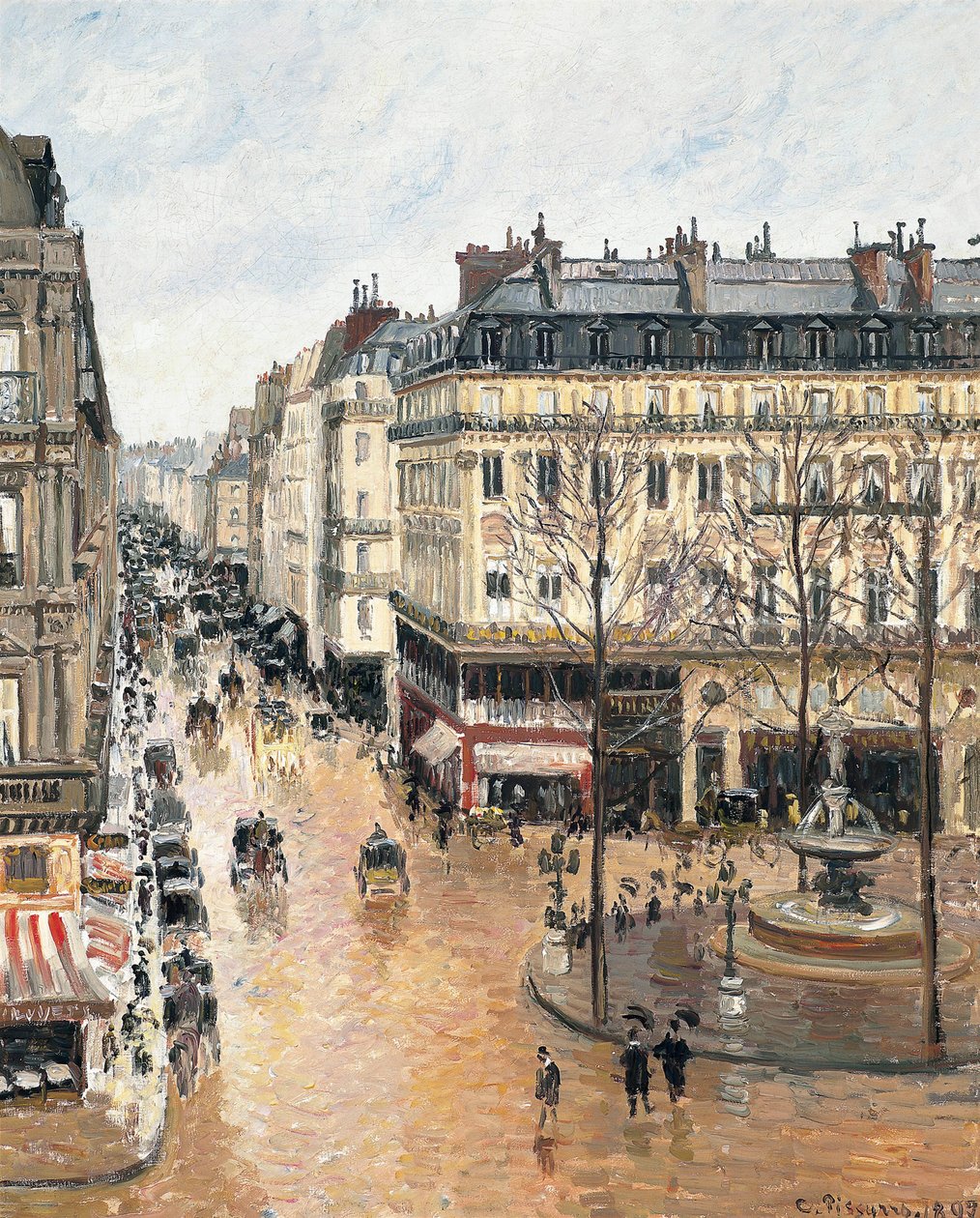 Rue Saint-Honoré nel pomeriggio. Effetto della pioggia da Camille Jacob Pissarro