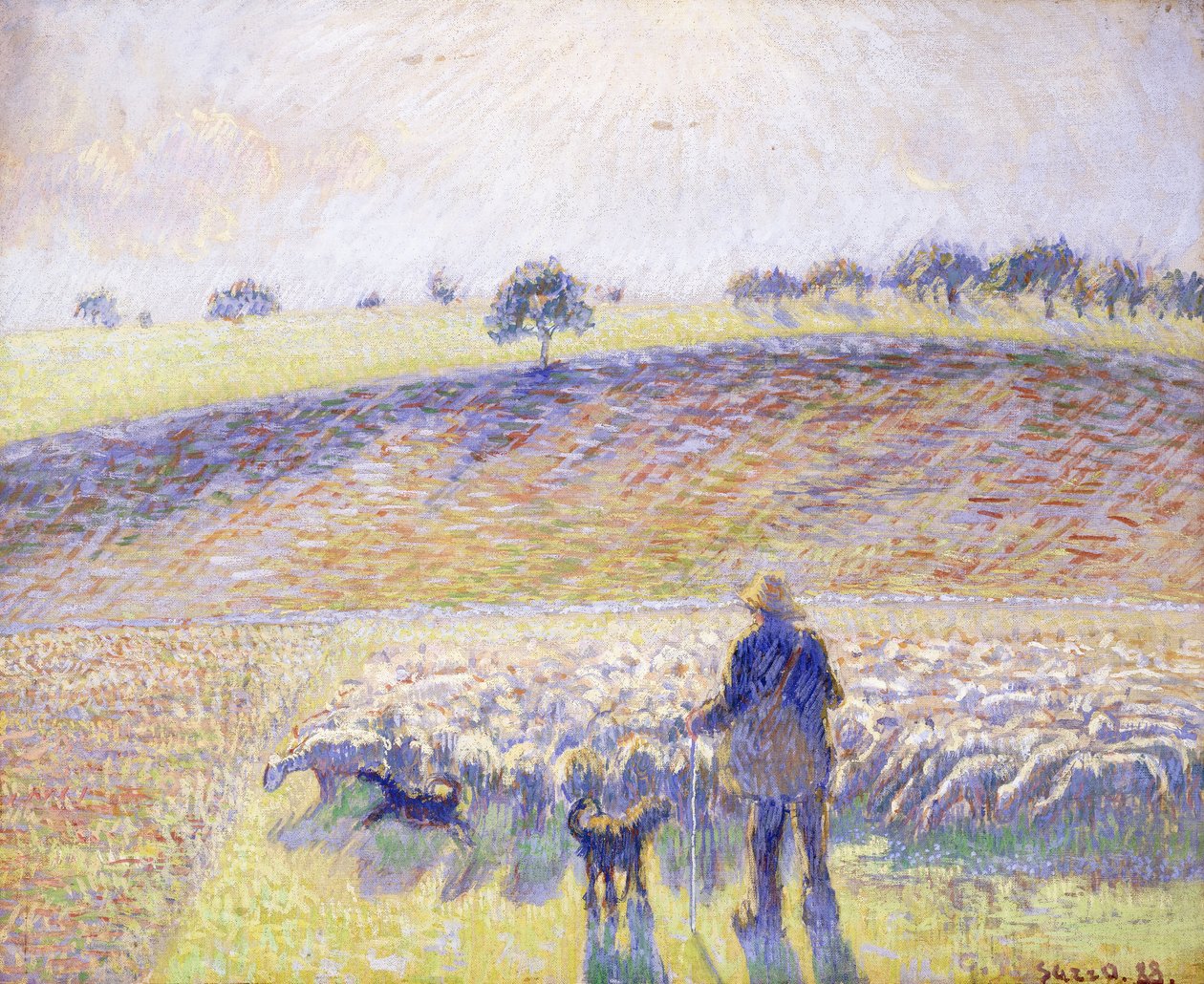 Pastore con pecore, 1888 da Camille Jacob Pissarro