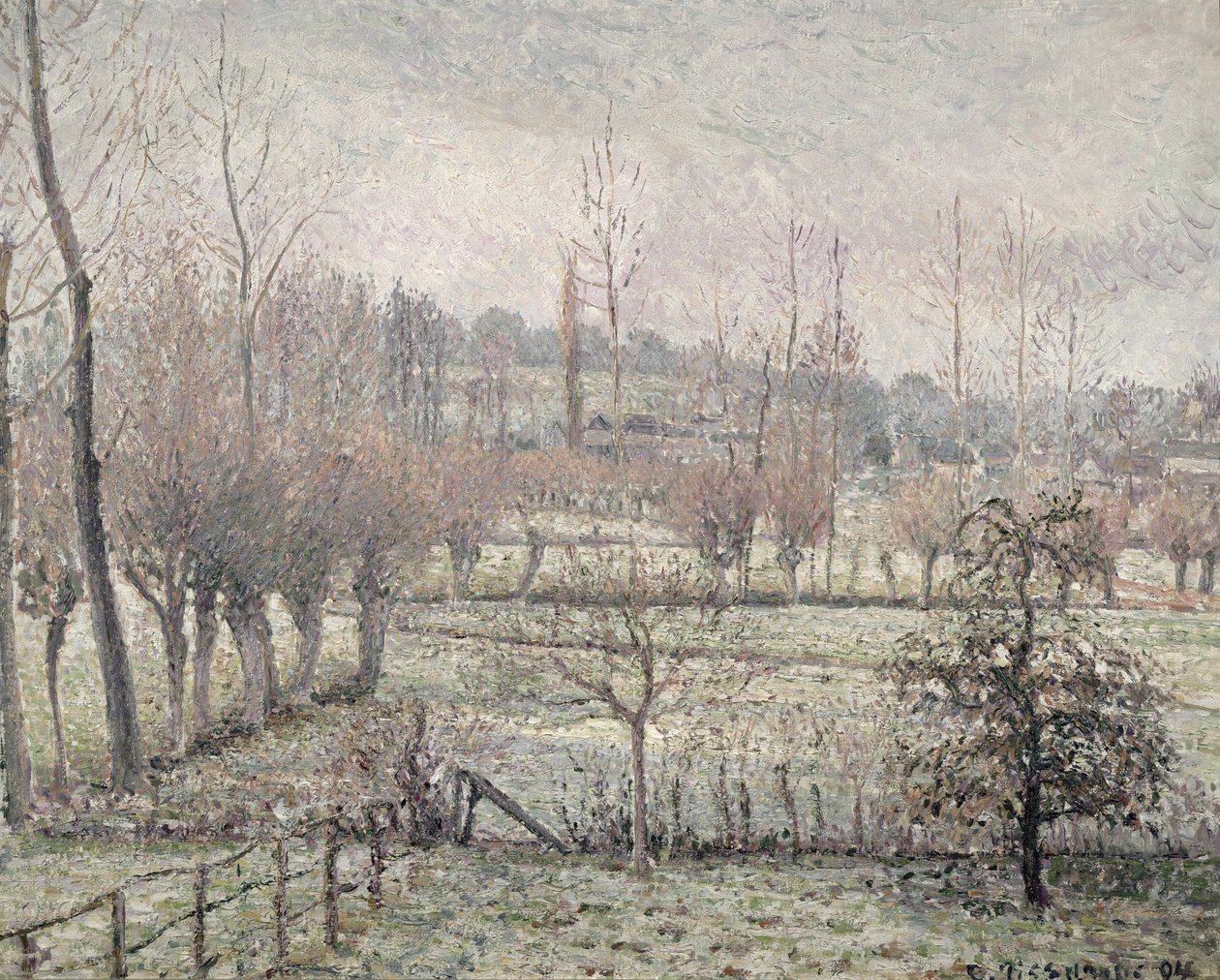 Effetto neve a Eragny, 1894 da Camille Jacob Pissarro