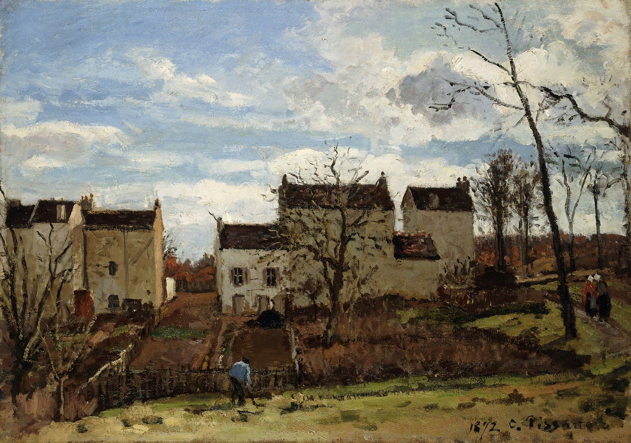 Primavera a Pontoise, 1872 da Camille Jacob Pissarro