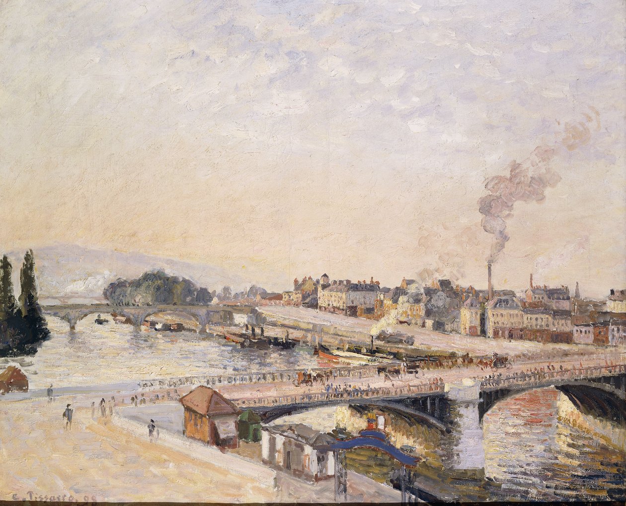 Alba su Rouen da Camille Jacob Pissarro