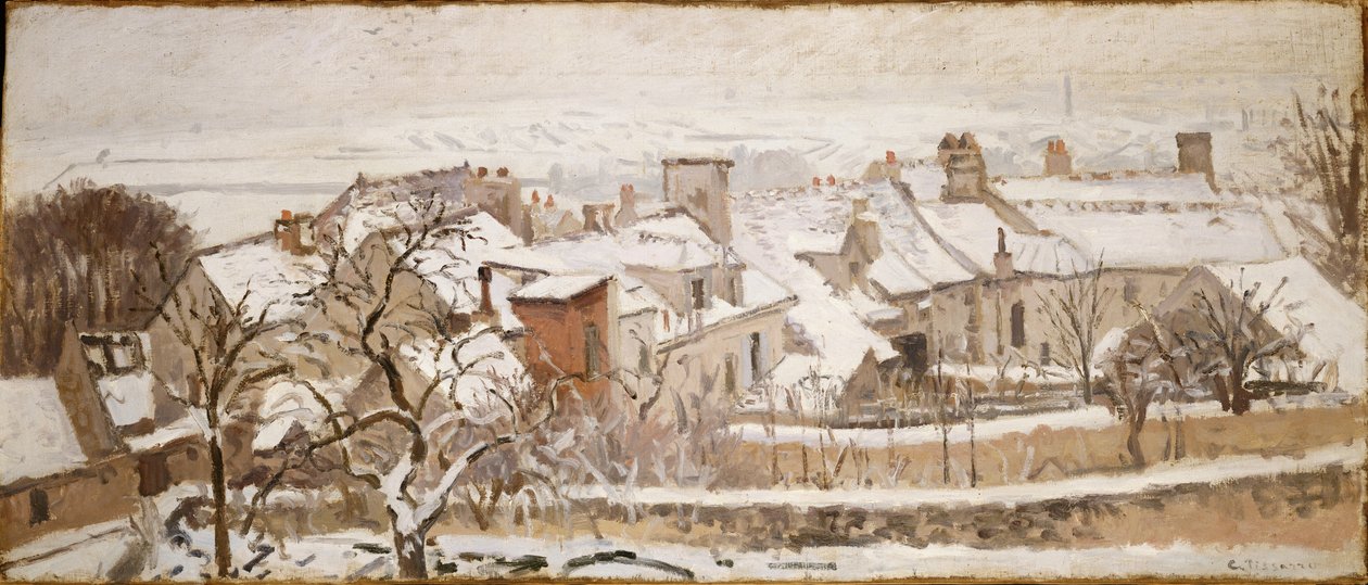 Le quattro stagioni: Inverno, 1872 da Camille Jacob Pissarro