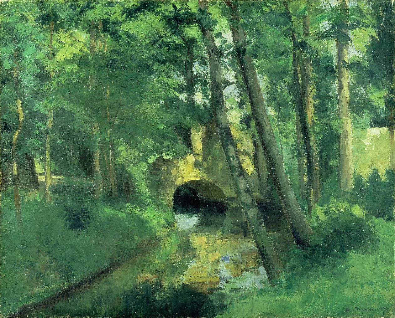 Il piccolo ponte, Pontoise, 1875 da Camille Jacob Pissarro