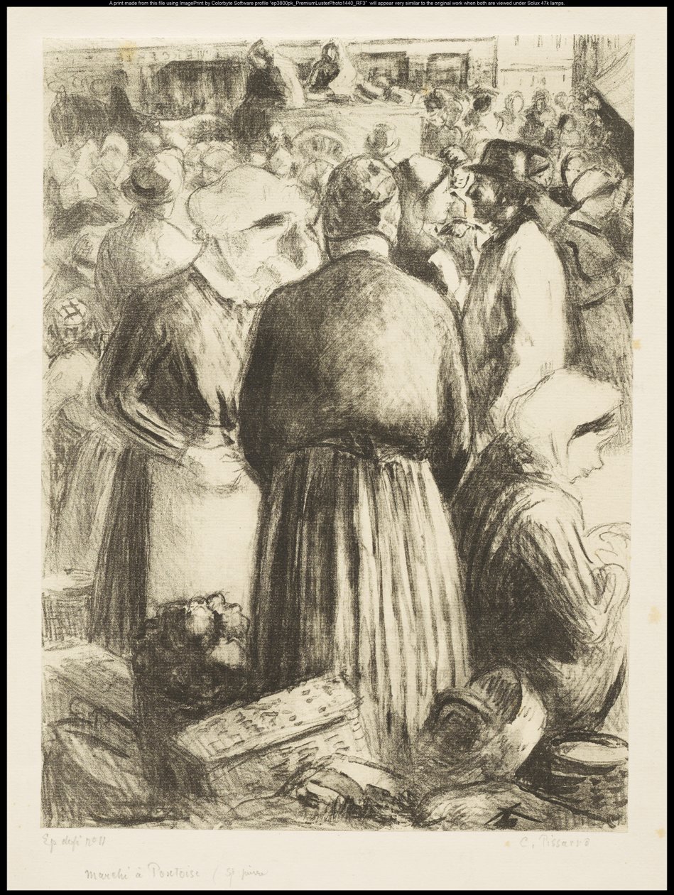 Il mercato a Pontoise, c.1895 da Camille Jacob Pissarro