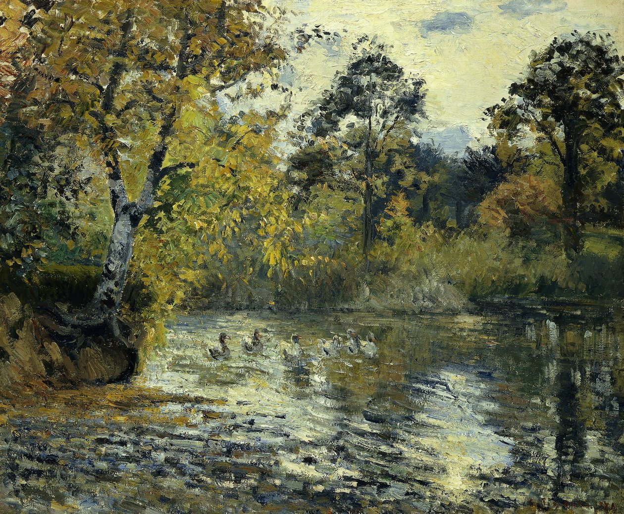 Lo stagno a Montfoucault da Camille Jacob Pissarro