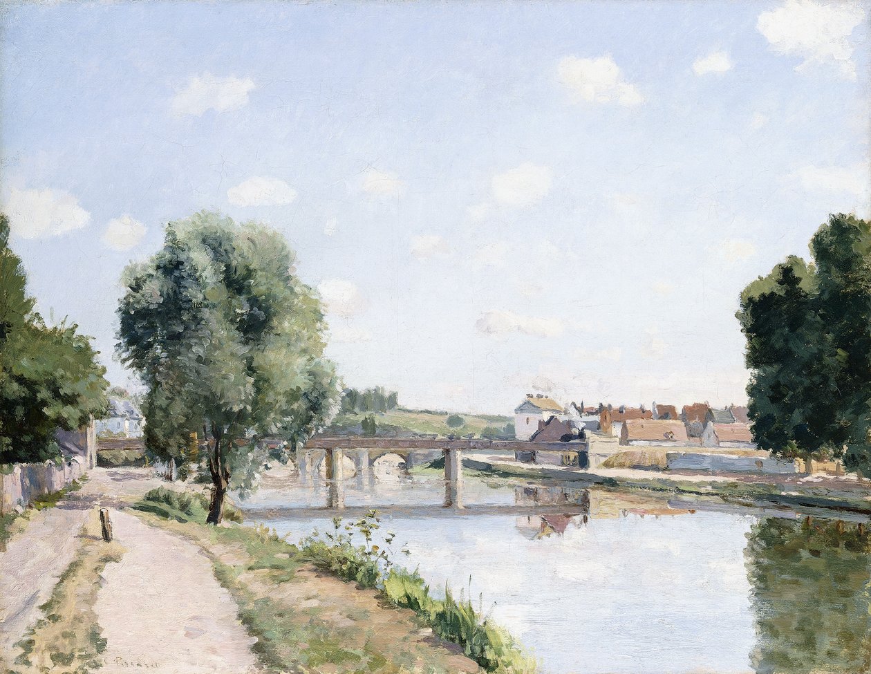 Il ponte ferroviario, Pontoise, c.1873 da Camille Jacob Pissarro