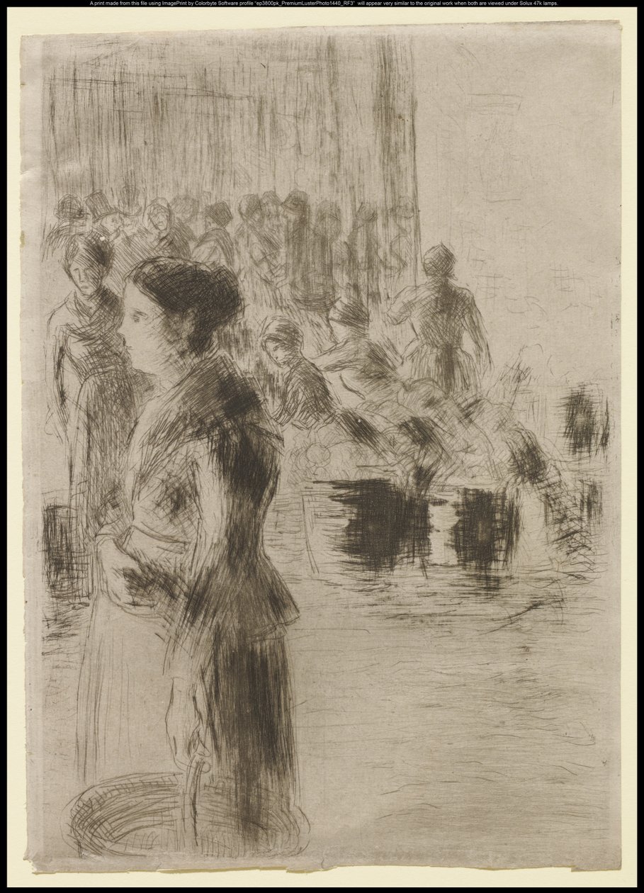 La serva che fa la spesa da Camille Jacob Pissarro