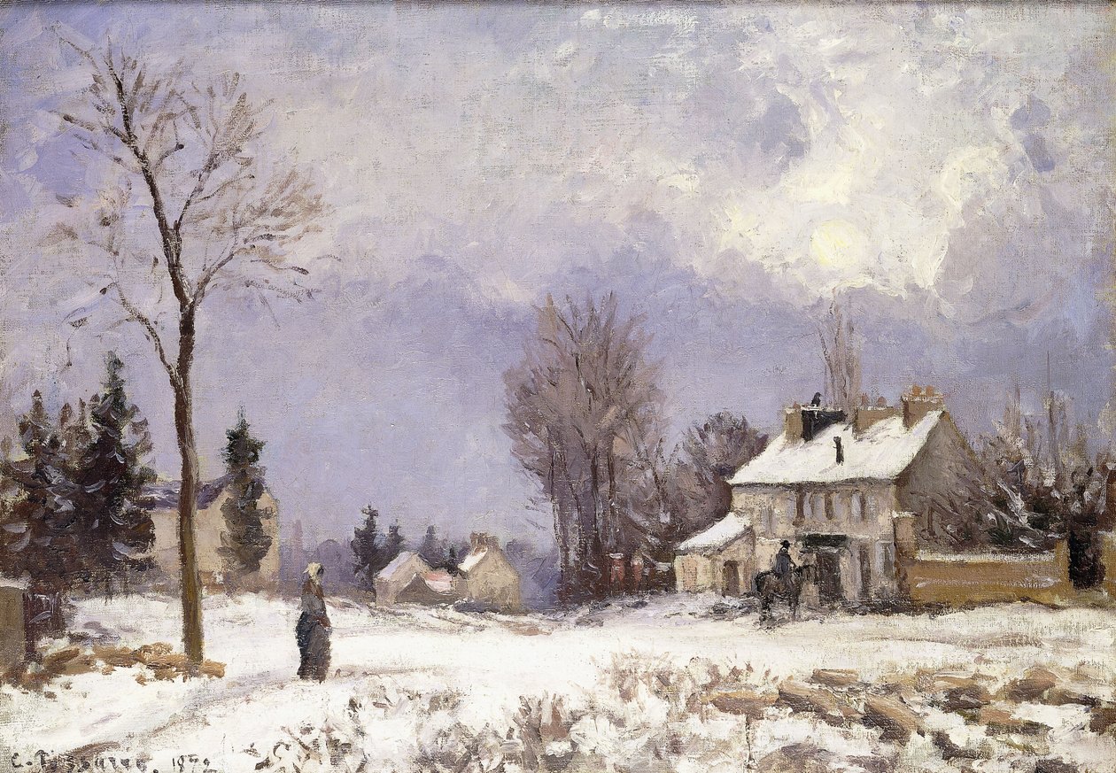 La strada di Versailles a Saint-Germain a Louveciennes da Camille Jacob Pissarro