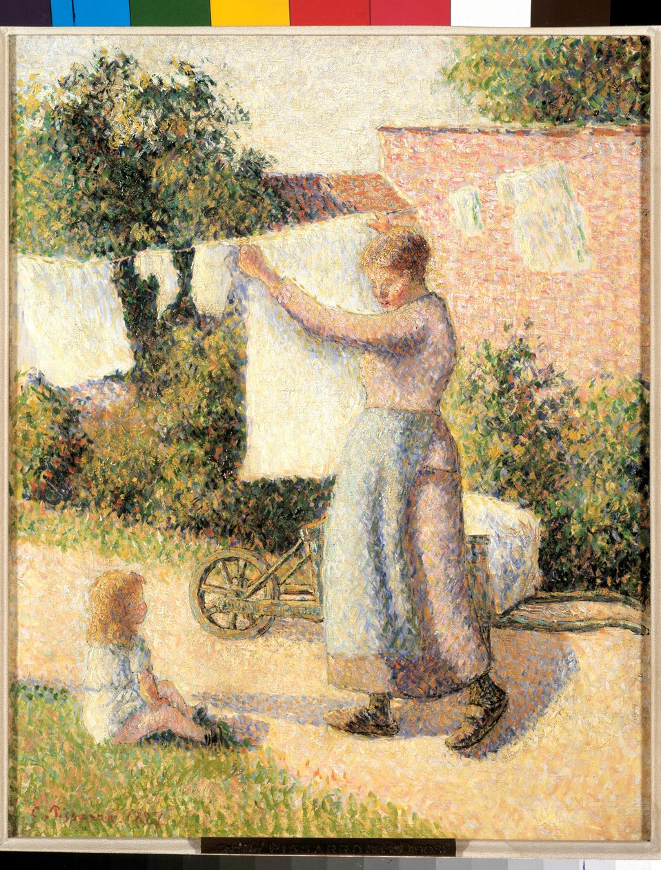 Donna che stende il bucato Dipinto di Camille Pissarro (1830-1903) 1887. Parigi, Museo d