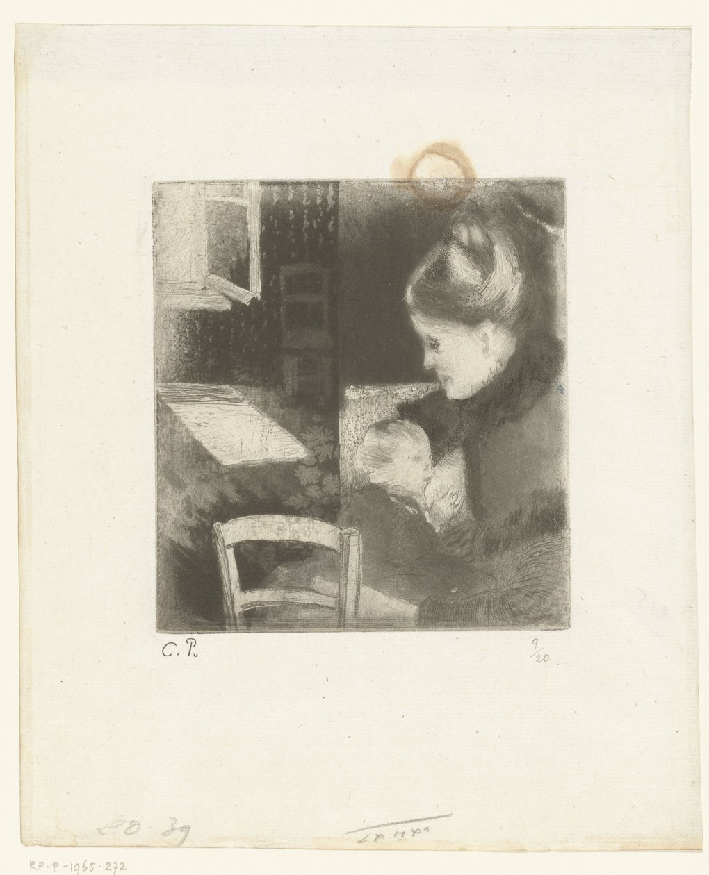 Donna che allatta da Camille Jacob Pissarro