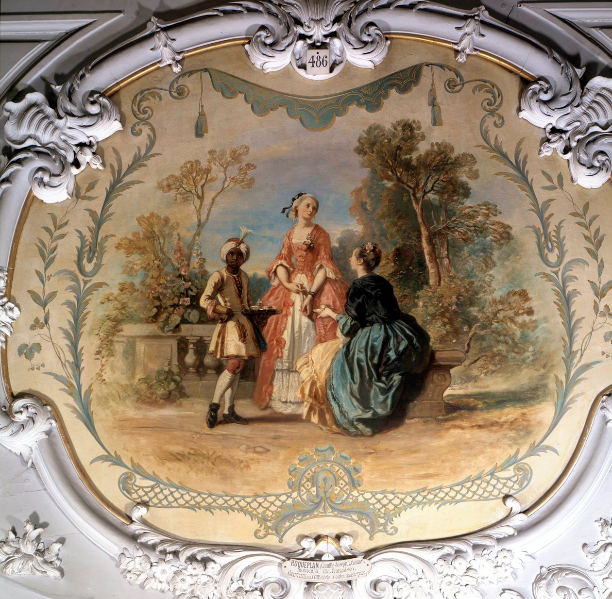 Degustatore nel parco di Chantilly da Camille Joseph Etienne Roqueplan