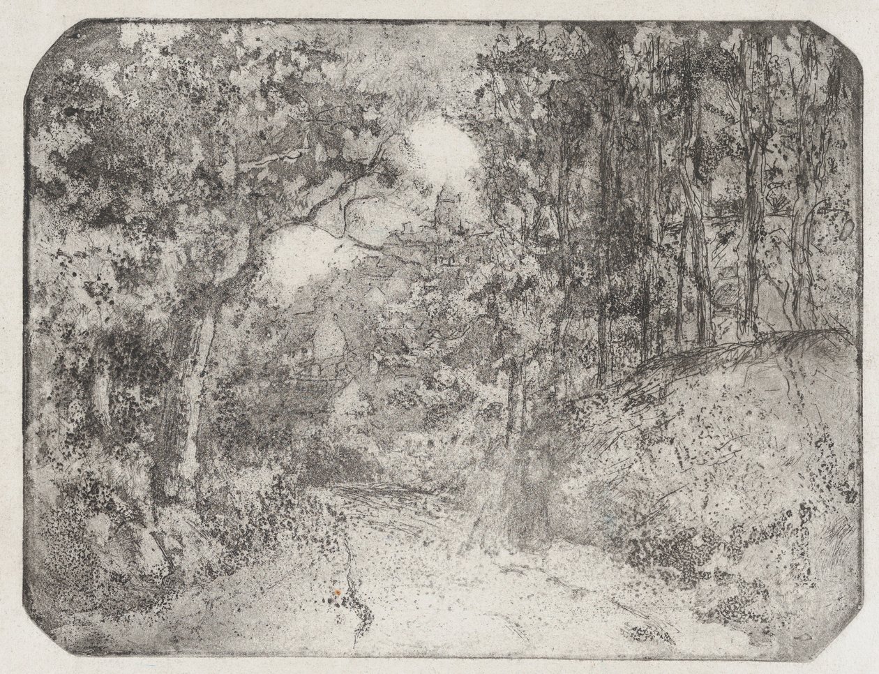 Sentiero nel bosco a Pontoise, 1879 da Camille Pissarro
