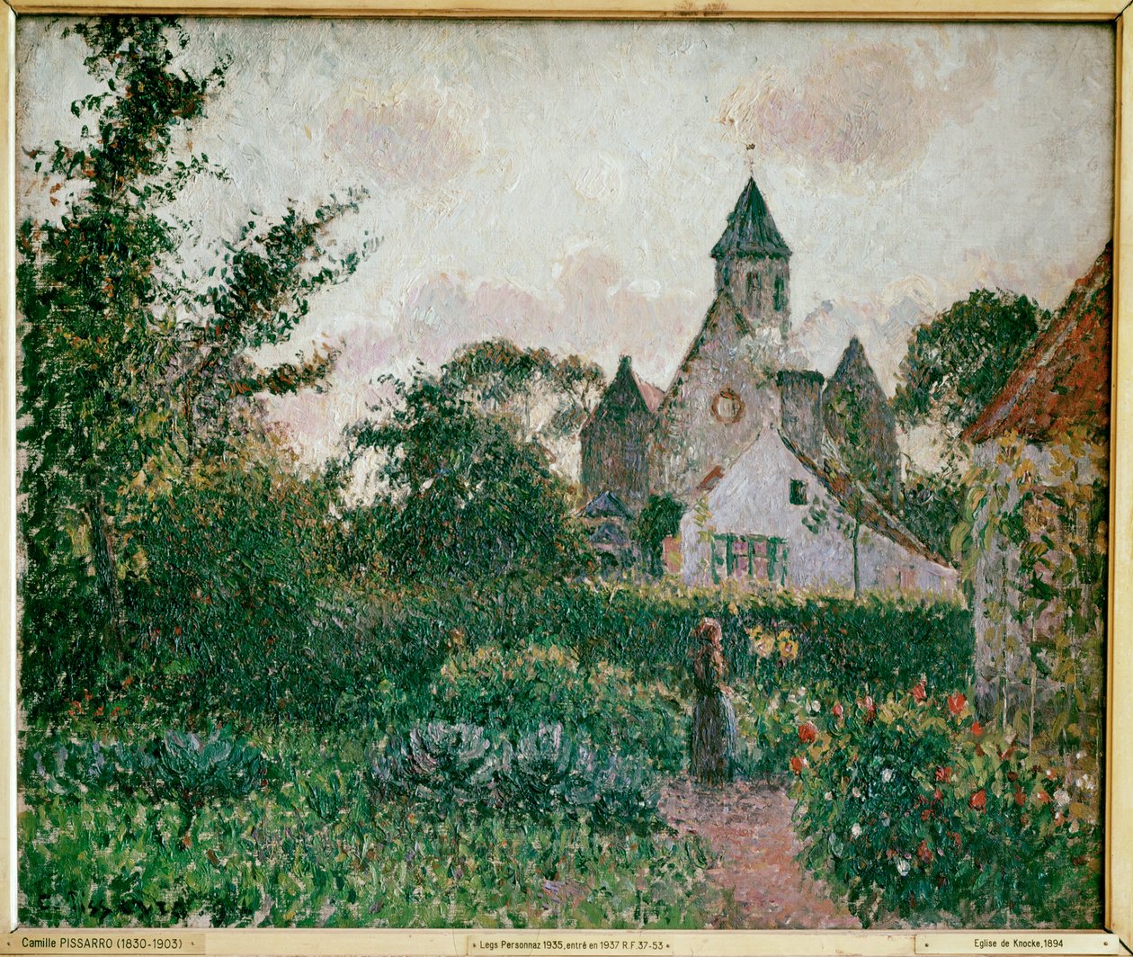 Chiesa di Knokke (olio su tela) da Camille Pissarro