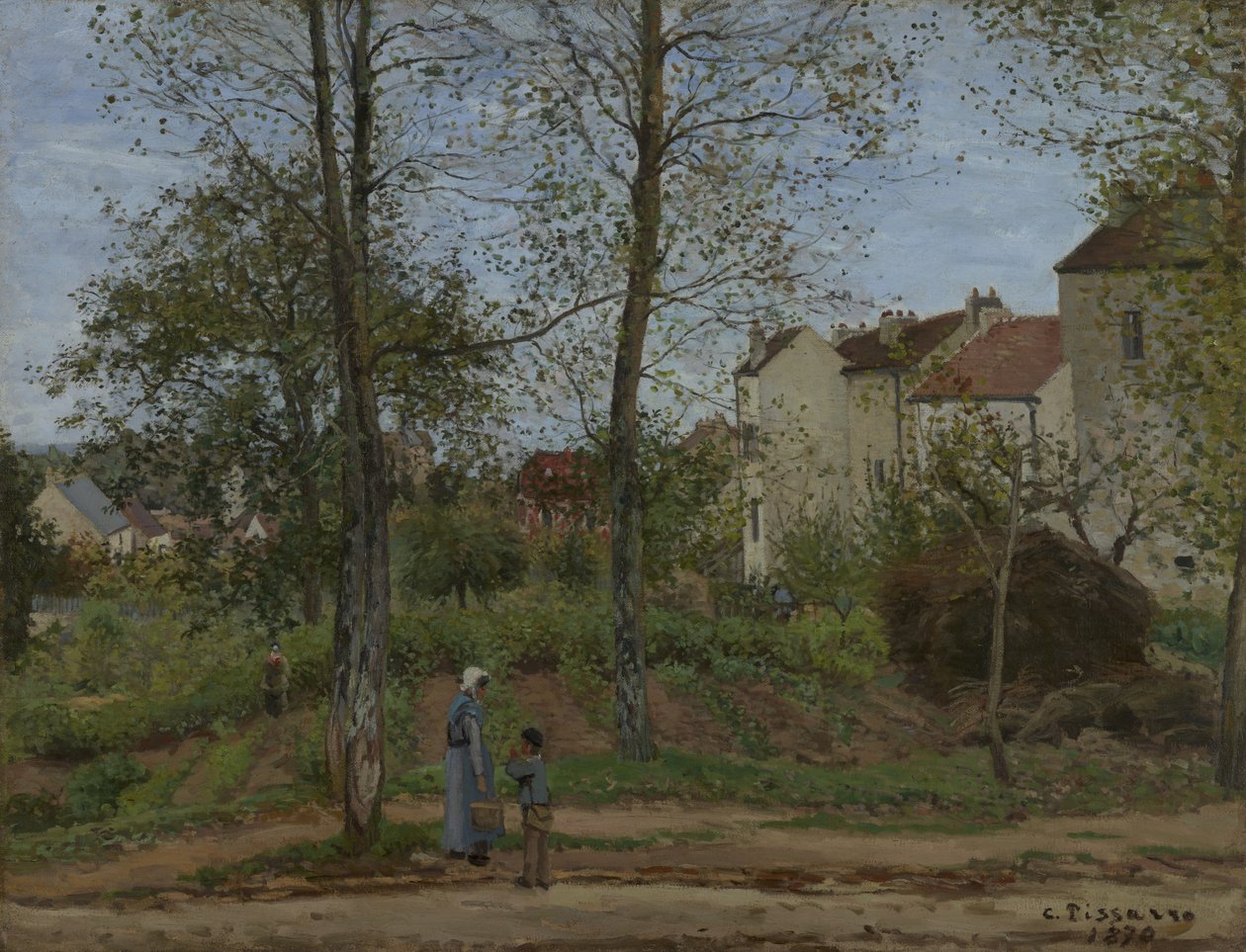 Case a Bougival (Autunno) da Camille Pissarro