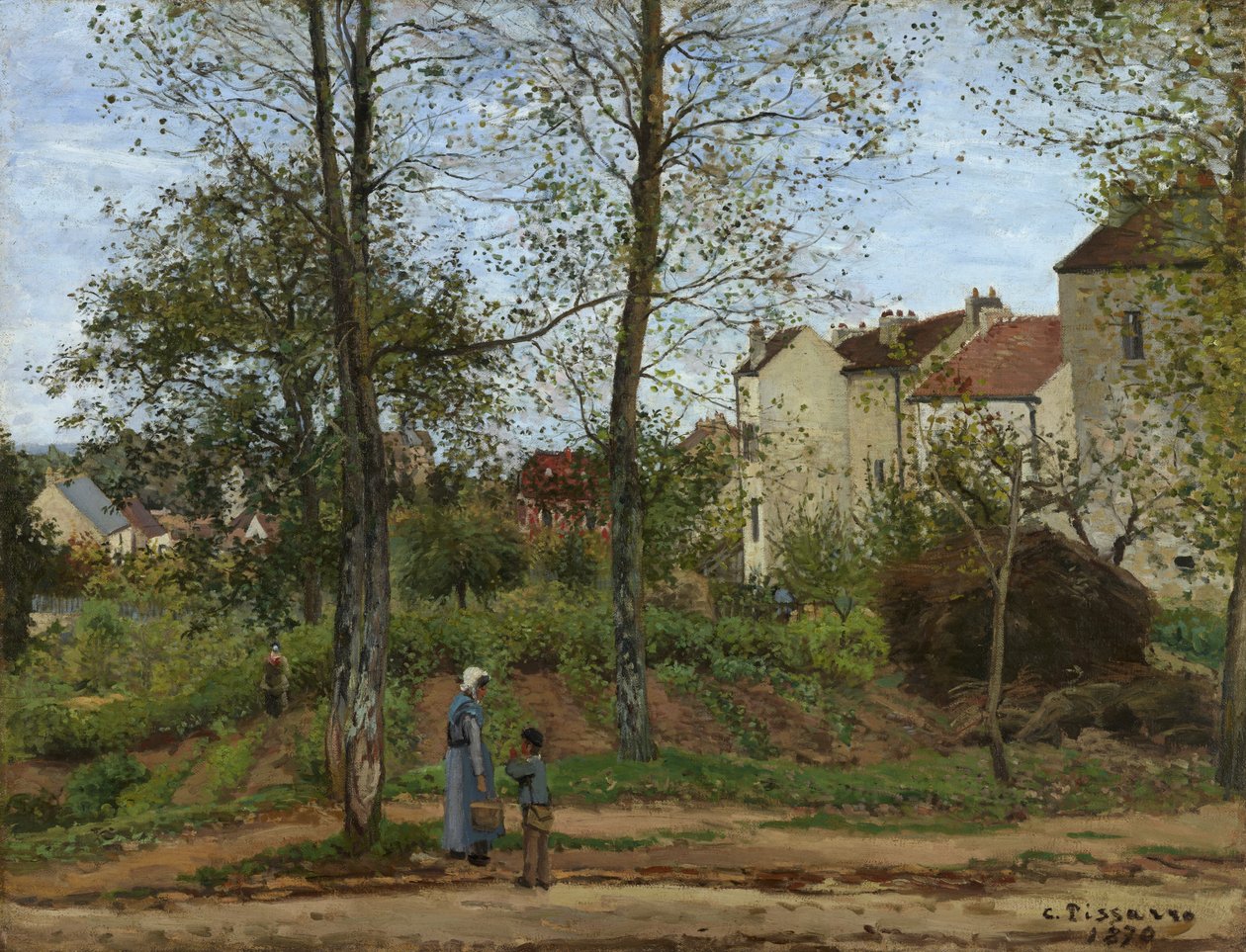 Case a Bougival (autunno) da Camille Pissarro