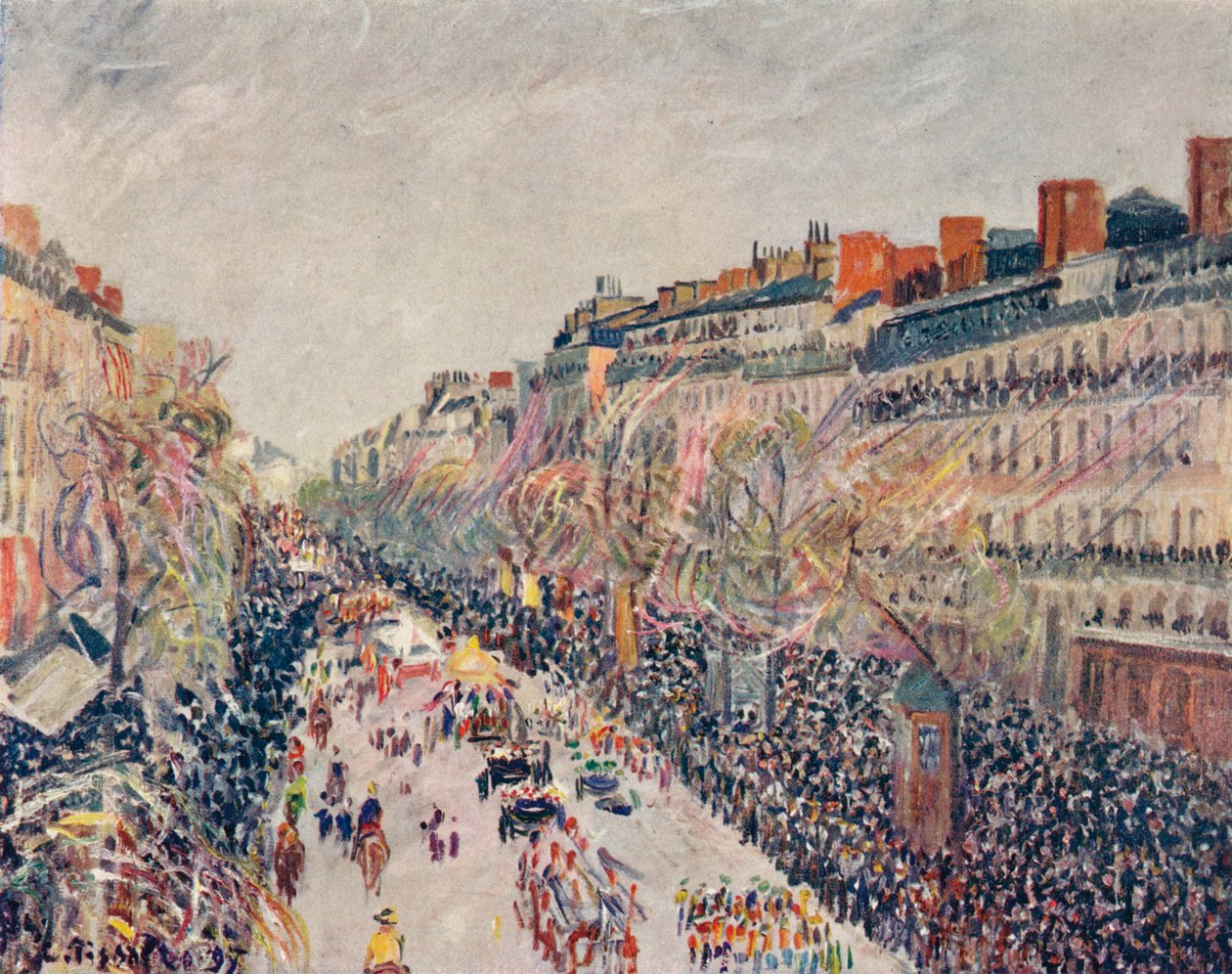 La Mi-Careme sui Boulevards da Camille Jacob Pissarro
