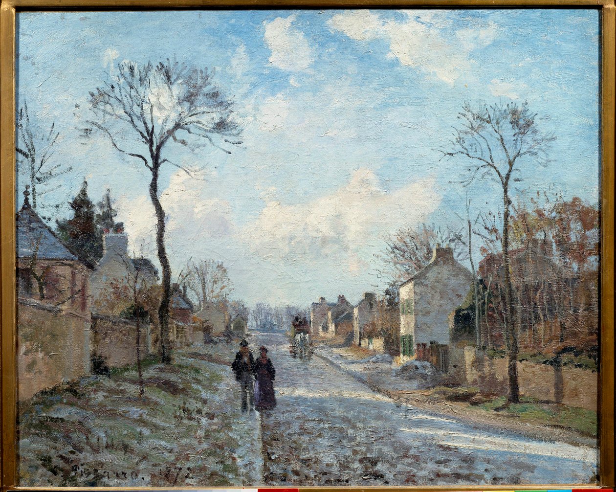 La strada di Louveciennes da Camille Jacob Pissarro