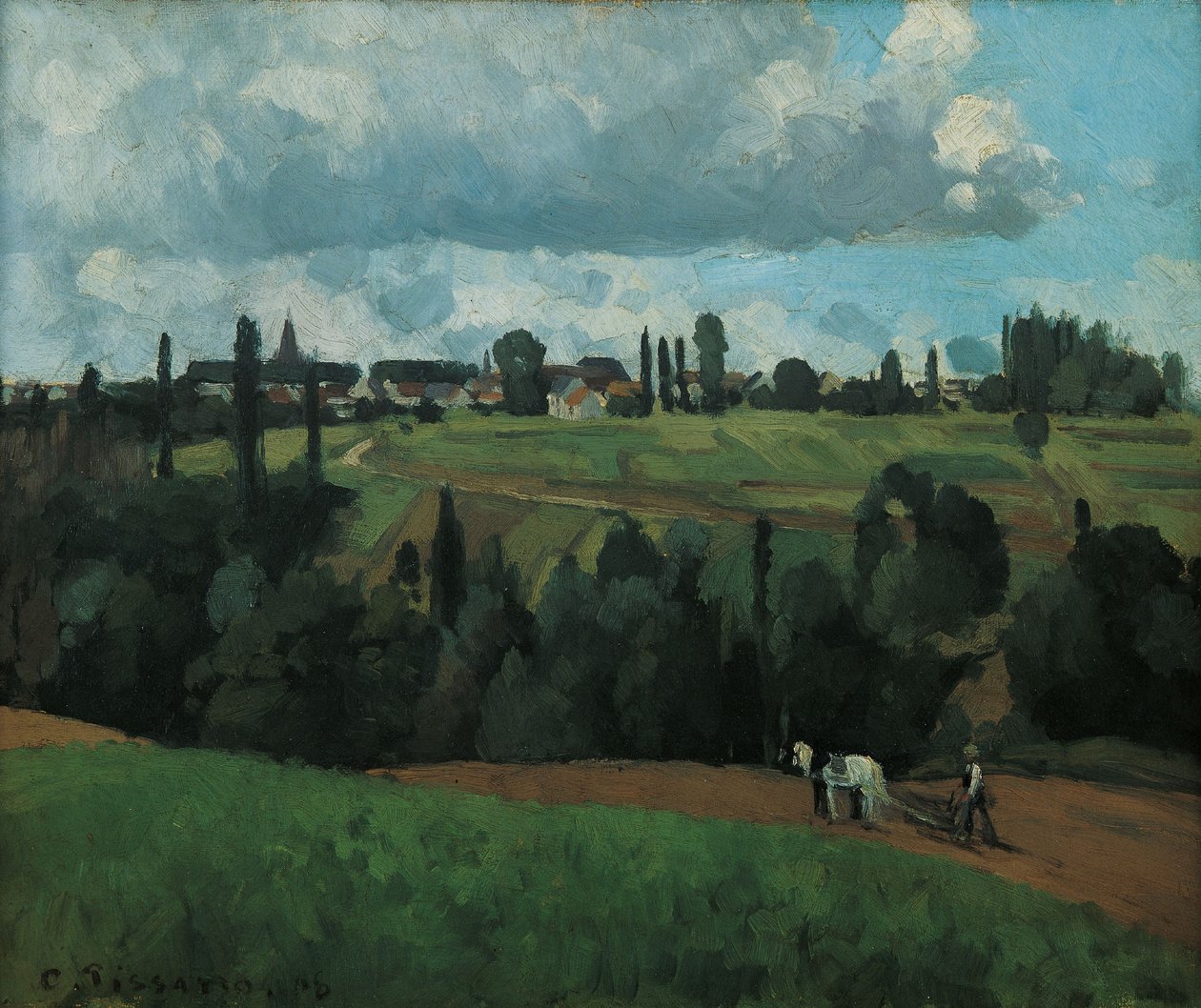 Paesaggio vicino a Ennery, vicino a Pontoise da Camille Pissarro
