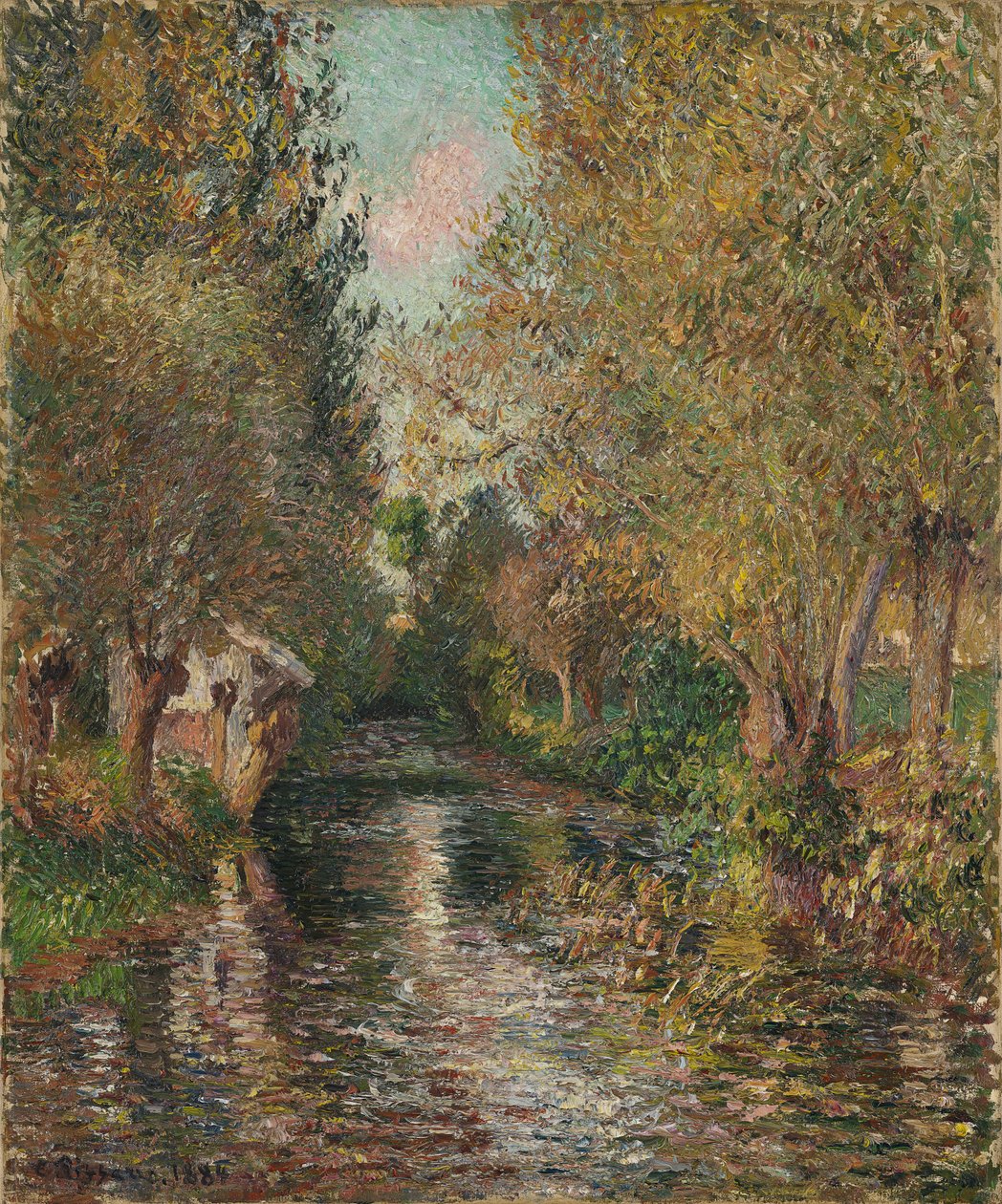 Il lavatoio di Bazincourt da Camille Pissarro