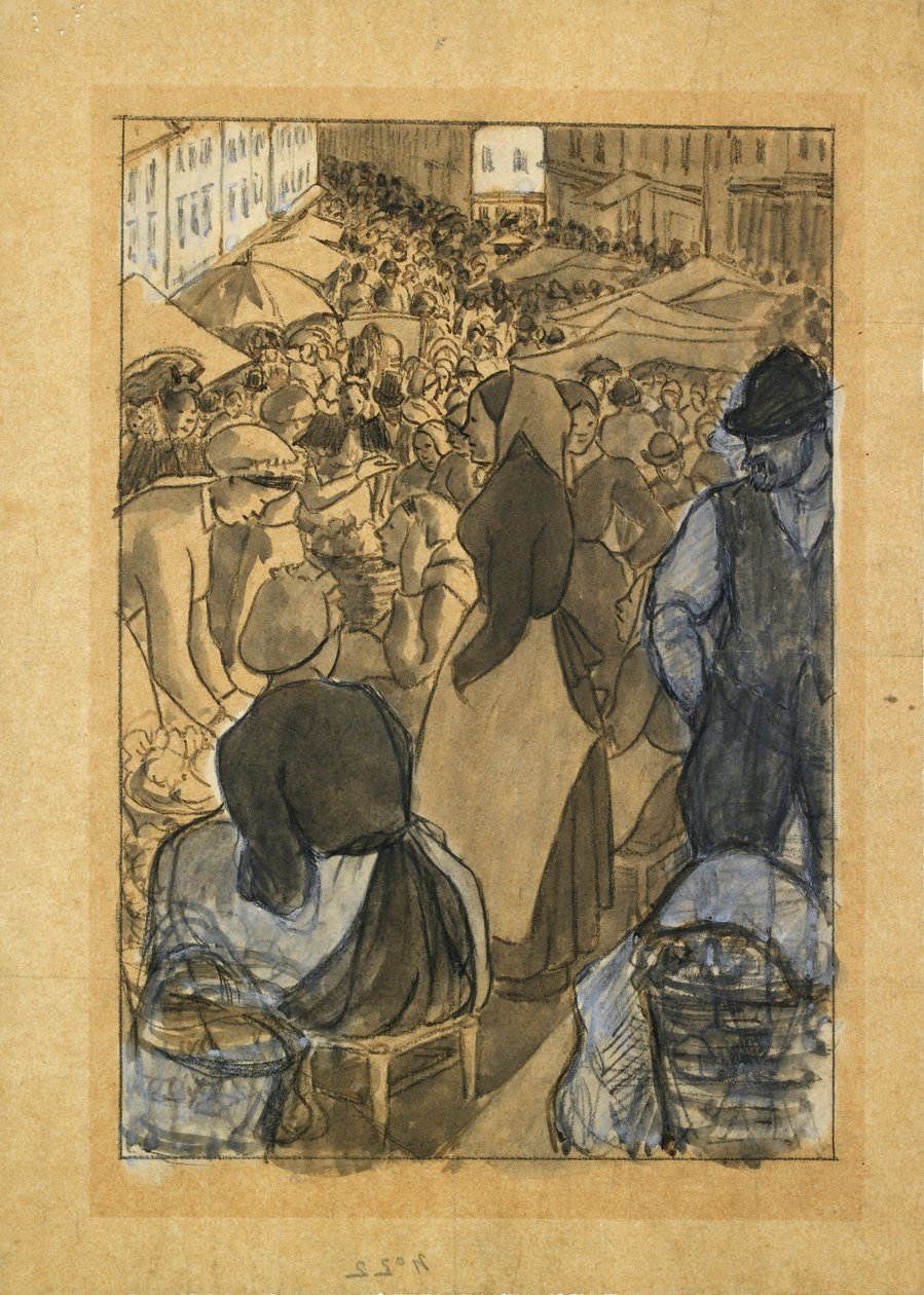 Scena di mercato da Camille Pissarro