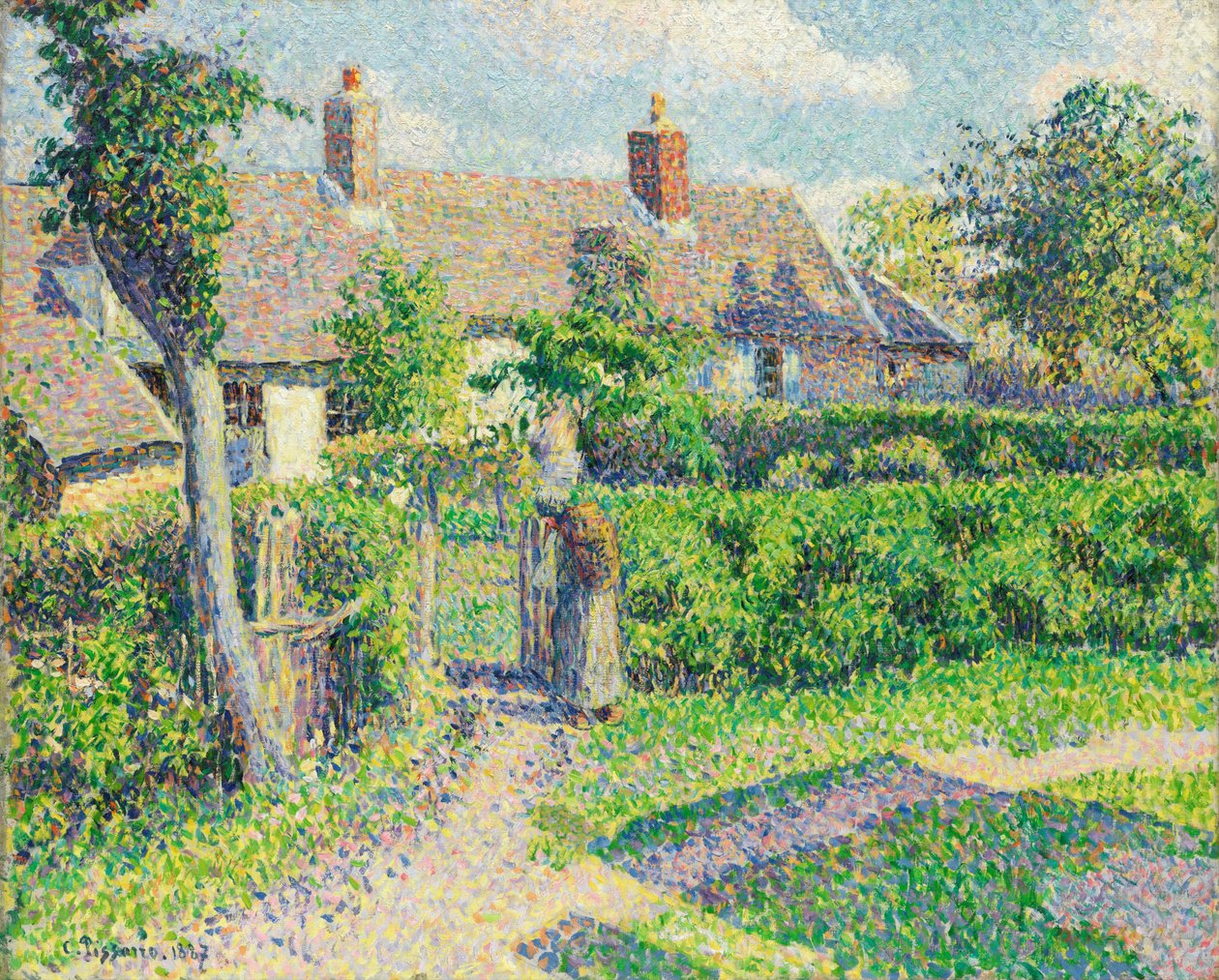 Case di contadini, Eragny, 1887 da Camille Jacob Pissarro