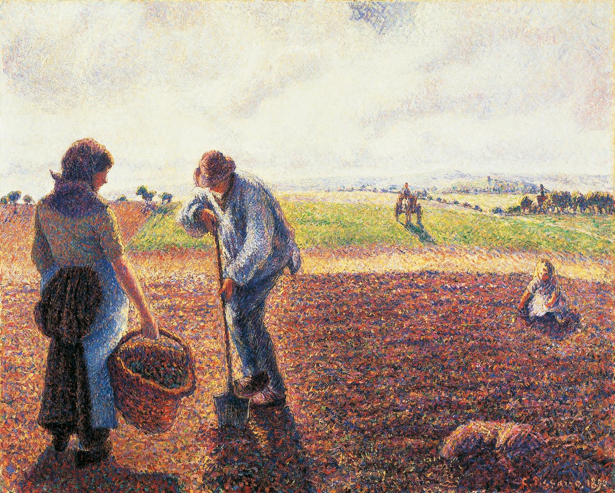 Contadini nei campi, Eragny da Camille Pissarro