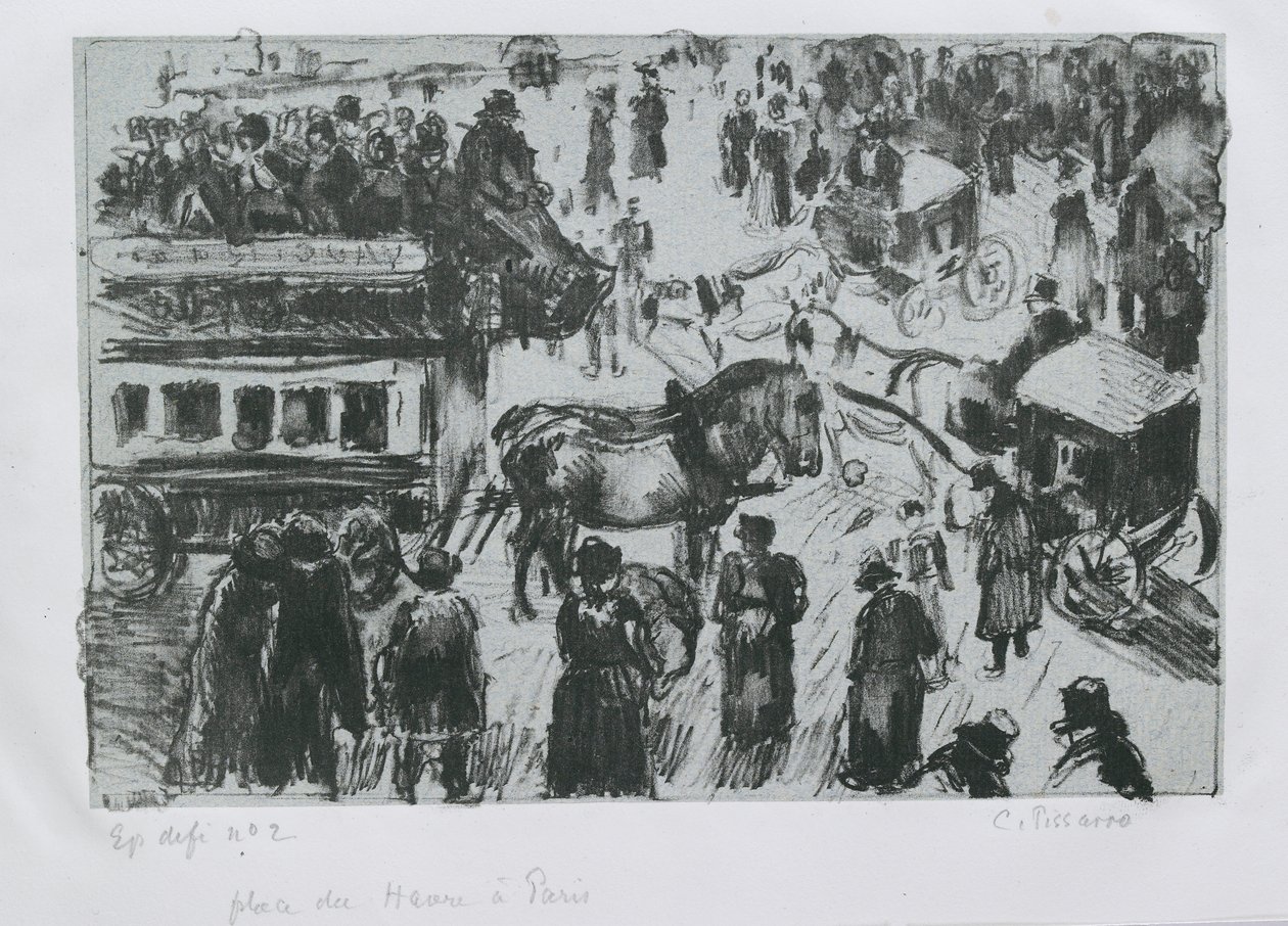 Place du Havre, a Parigi, c. 1897 da Camille Pissarro