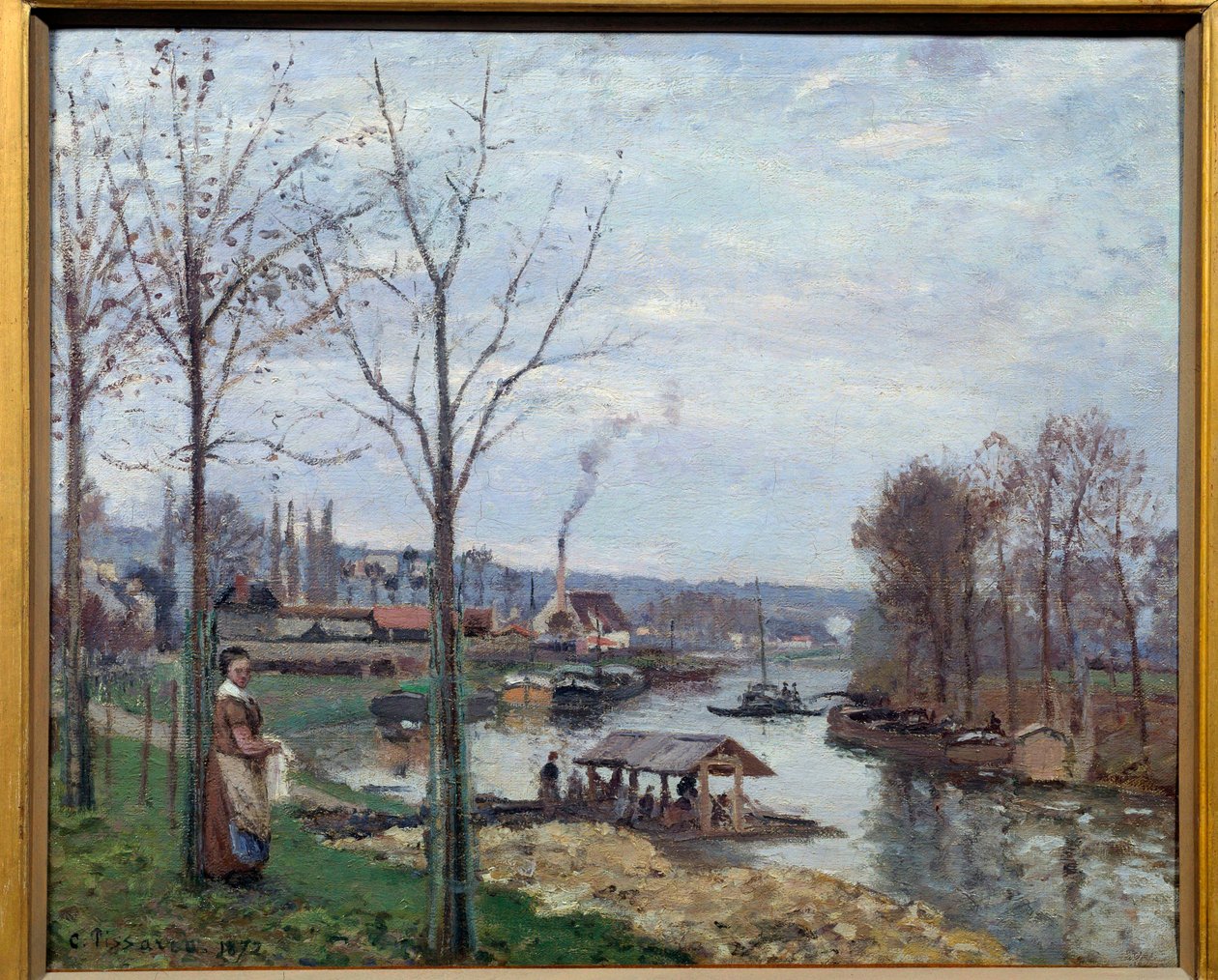 Port Marly, la lavanderia da Camille Jacob Pissarro