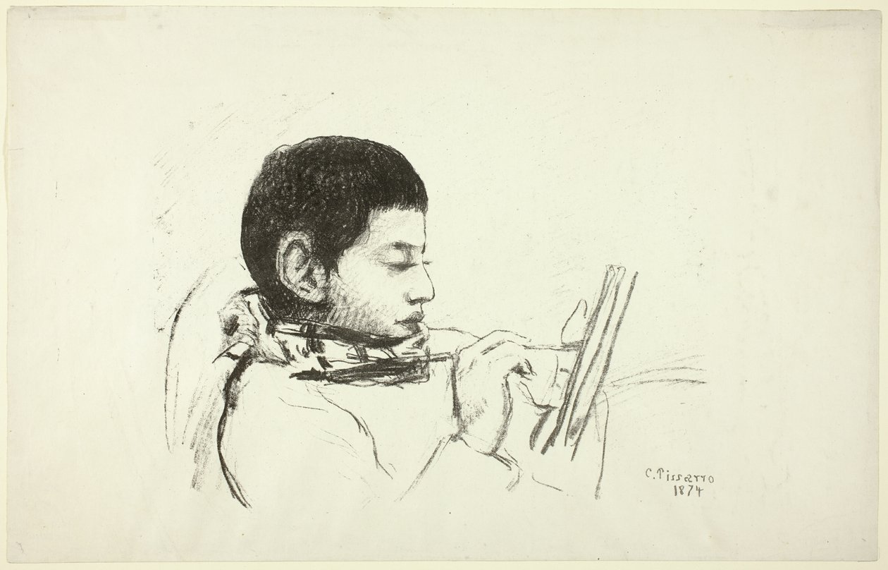 Ritratto: Lucien Pissarro da Camille Pissarro