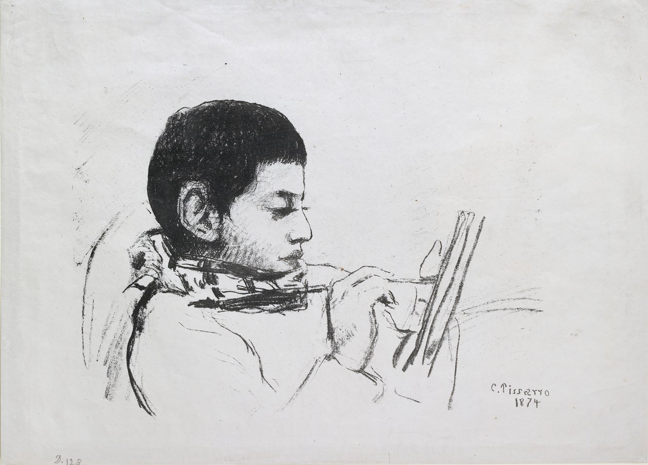 Ritratto di Lucien Pissarro, 1874 da Camille Pissarro