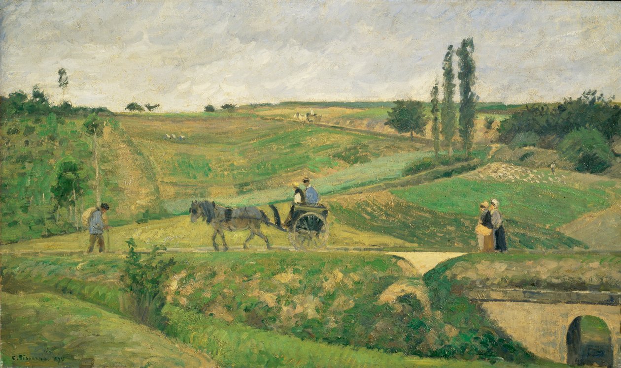 Strada vicino a Pontoise ... da Camille Pissarro
