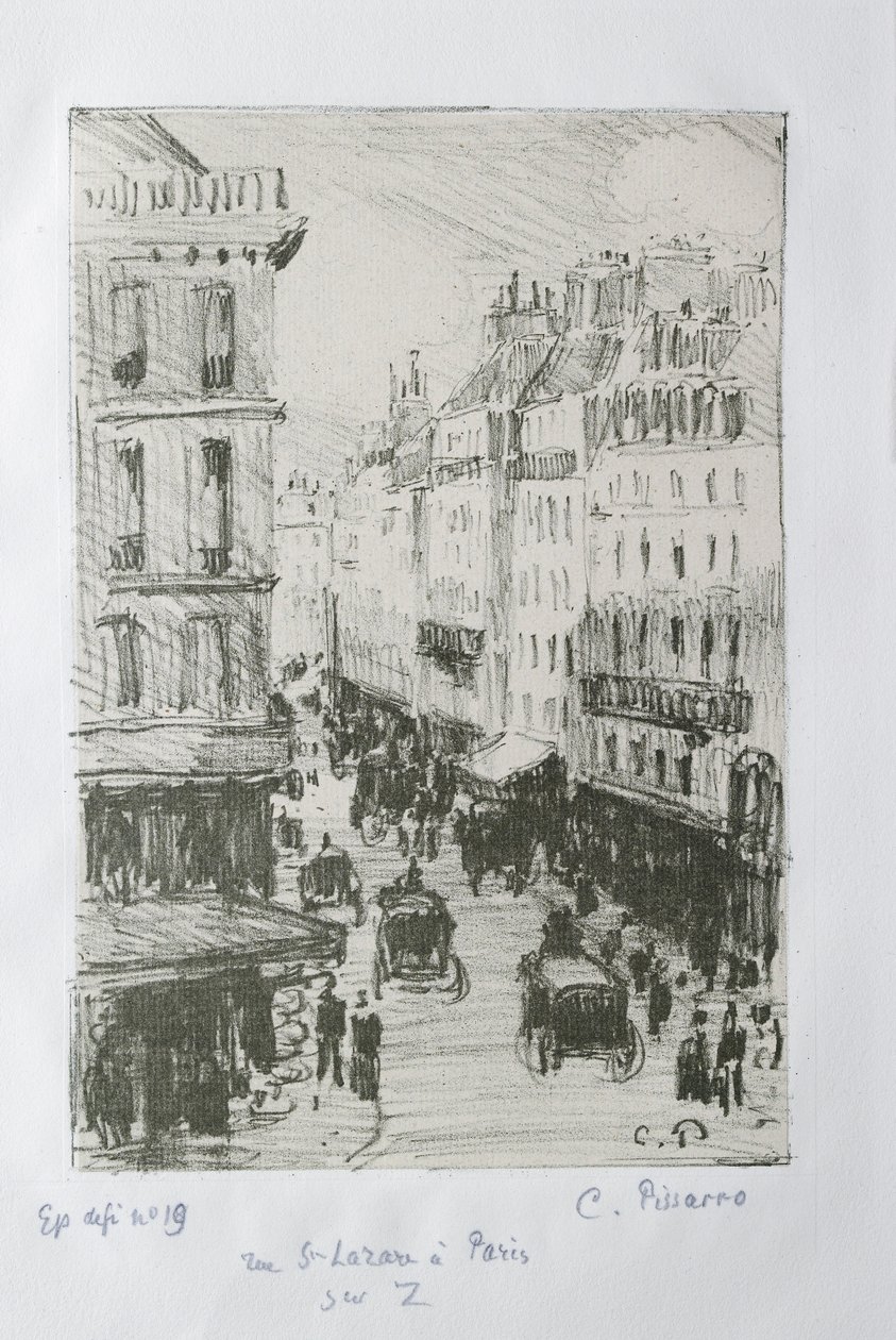 Rue Saint-Lazare, Parigi, 1897 da Camille Pissarro