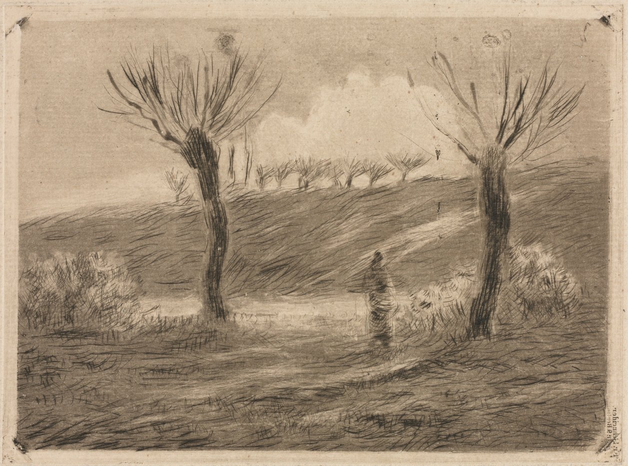 Sole al tramonto da Camille Pissarro