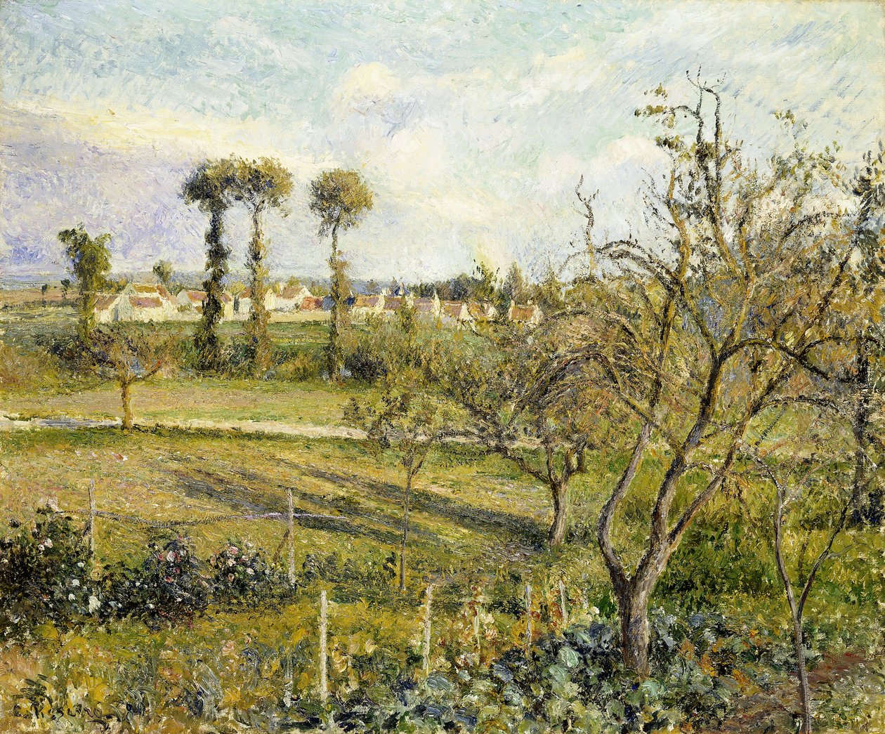 Tramonto a Valhermeil, vicino a Pontoise, 1880 da Camille Jacob Pissarro