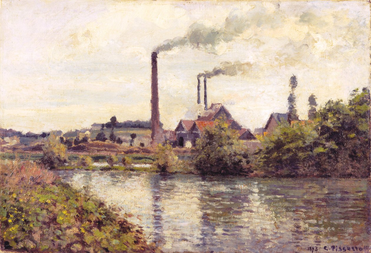 La fabbrica di Pontoise da Camille Pissarro