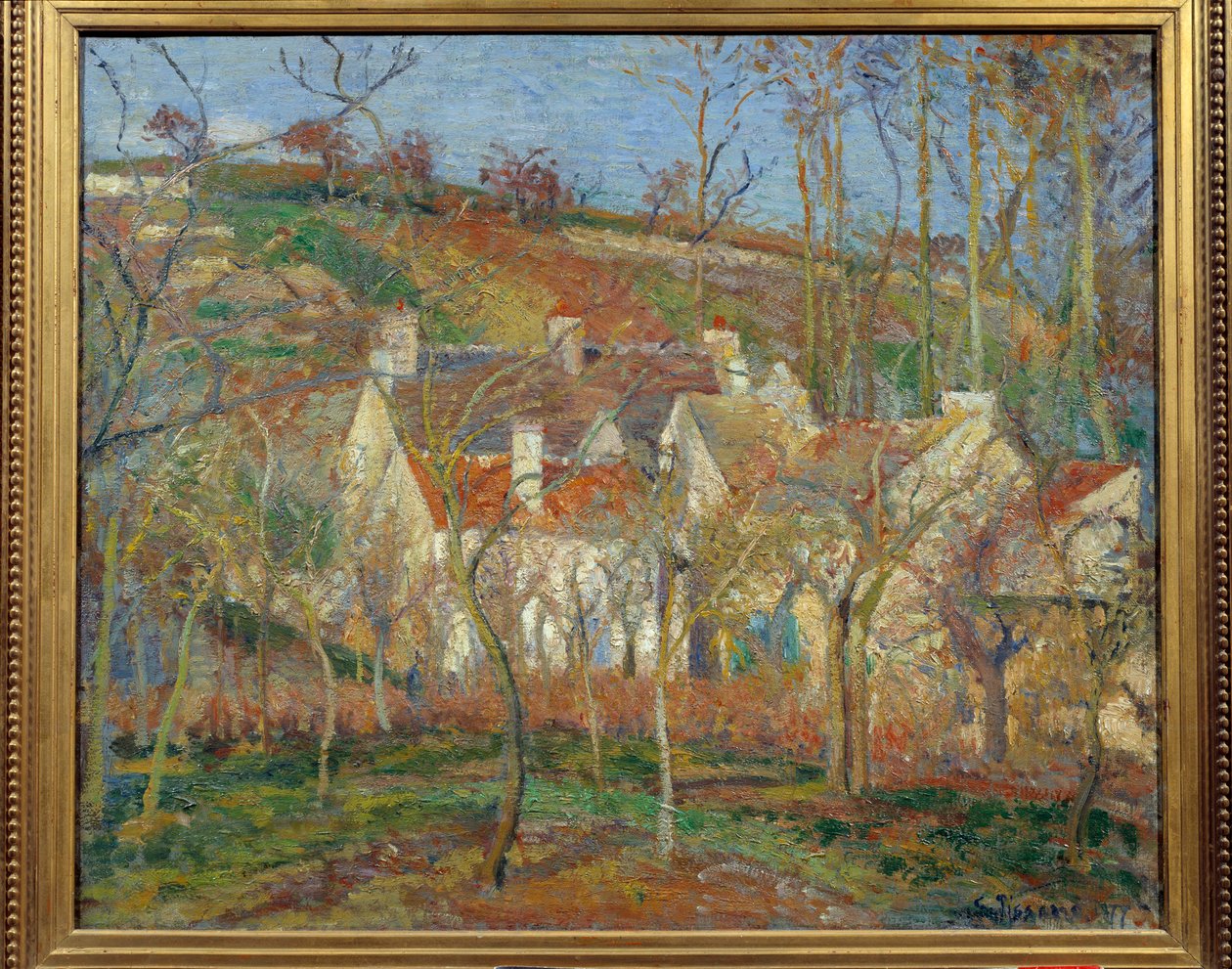 I Tetti Rossi, angolo del villaggio, inverno da Camille Pissarro