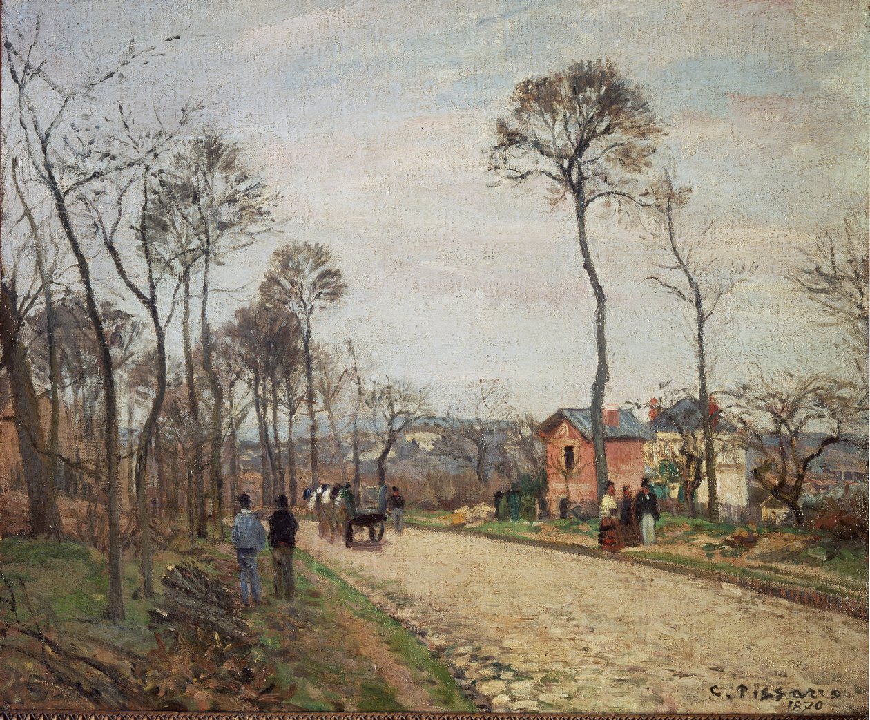 La strada per Louveciennes da Camille Jacob Pissarro