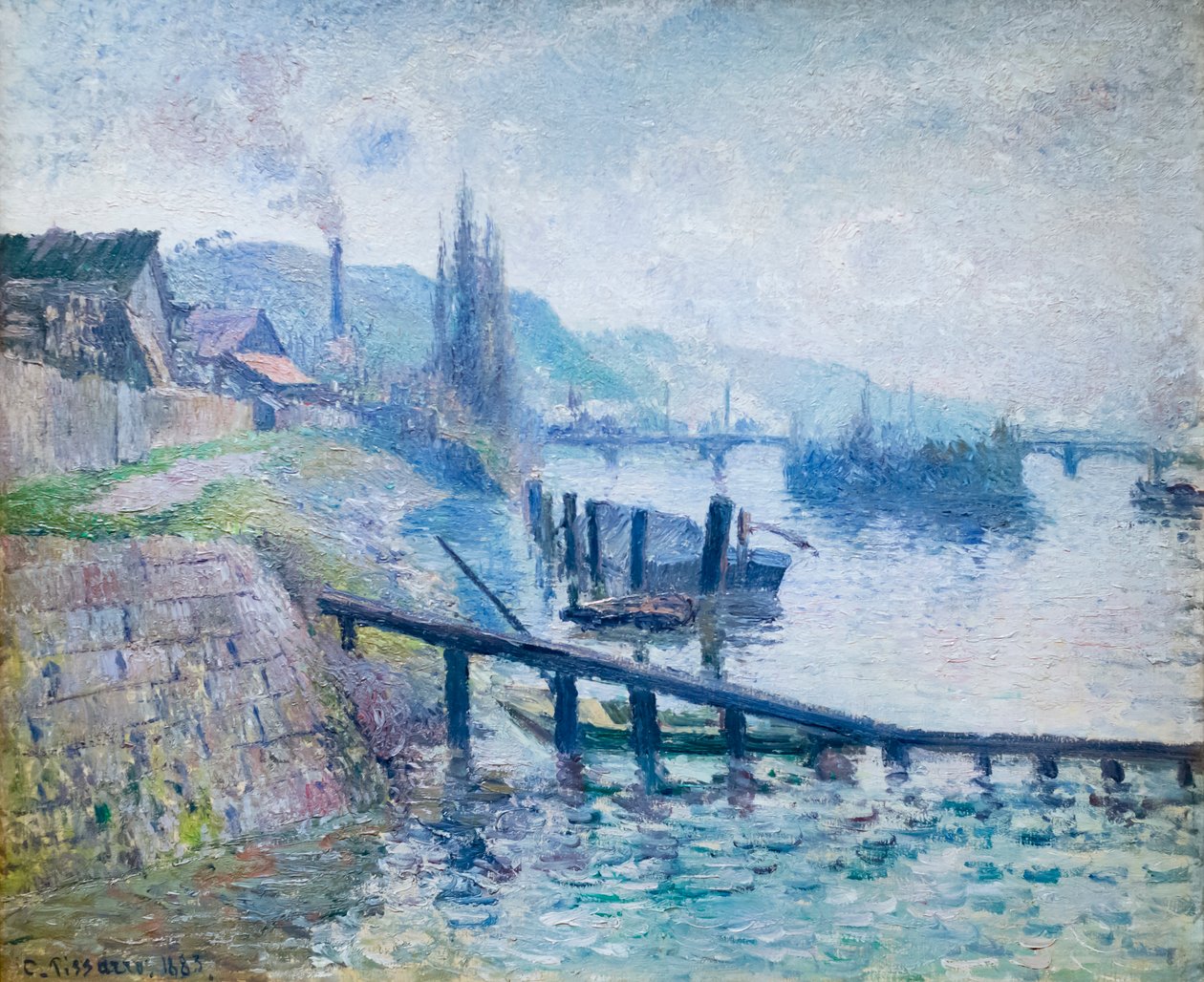 La collina di Santa Caterina a Rouen da Camille Pissarro